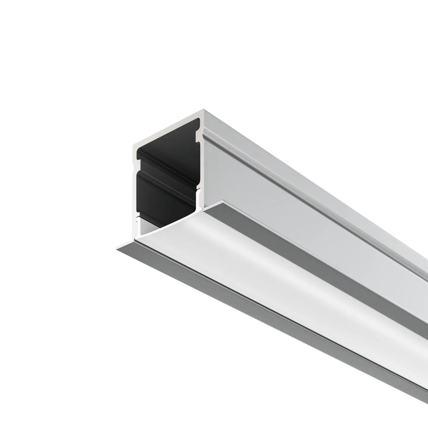 Led Strip Алюминиевый профиль встраиваемый с накладным фланцем 27x20 (Серебро, 2 м), ALM-2720-S-2M — главное фото товара