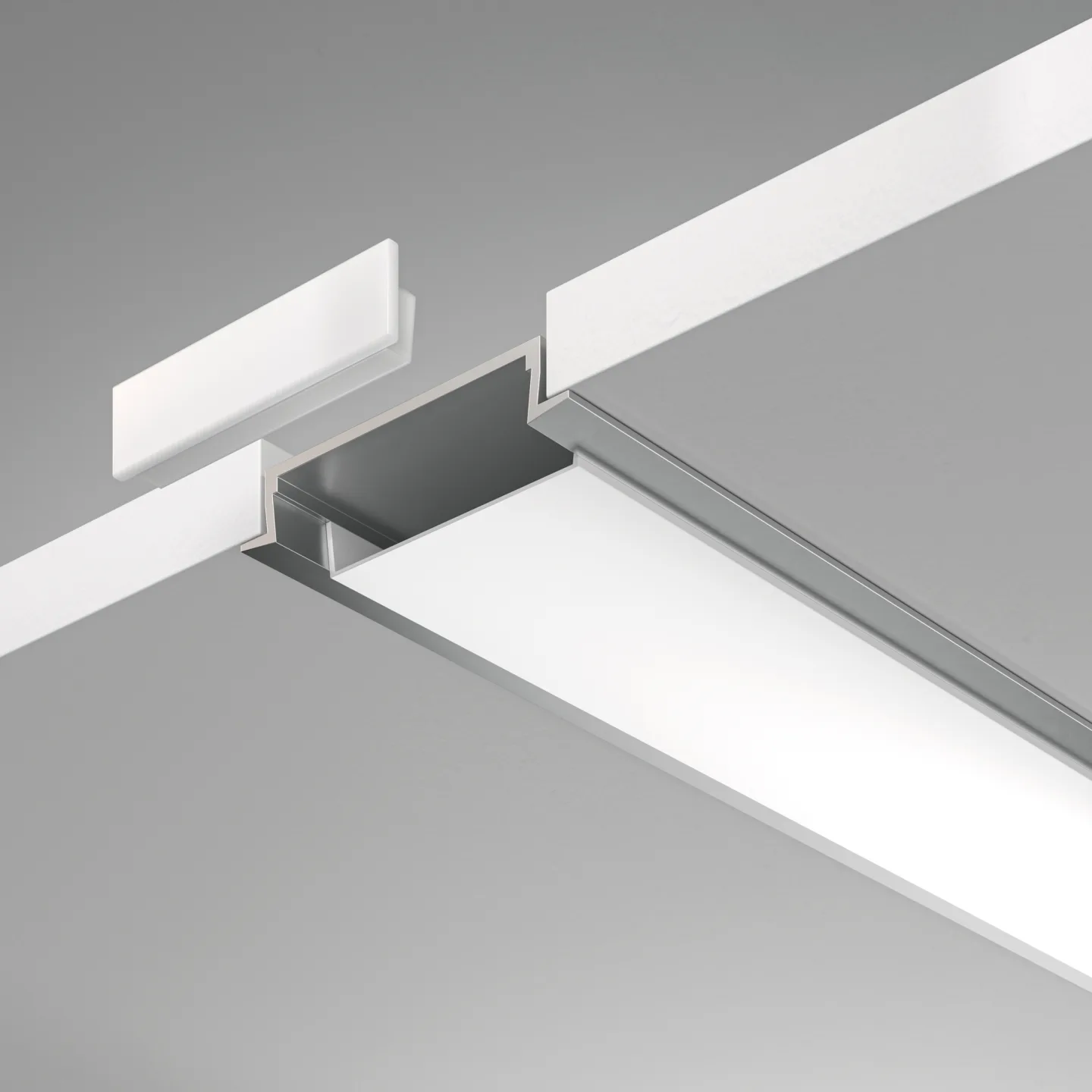 Led Strip Алюминиевый профиль встраиваемый с фланцем 30x6 (Серебро, 2 м), ALM003S-2M — главное фото товара