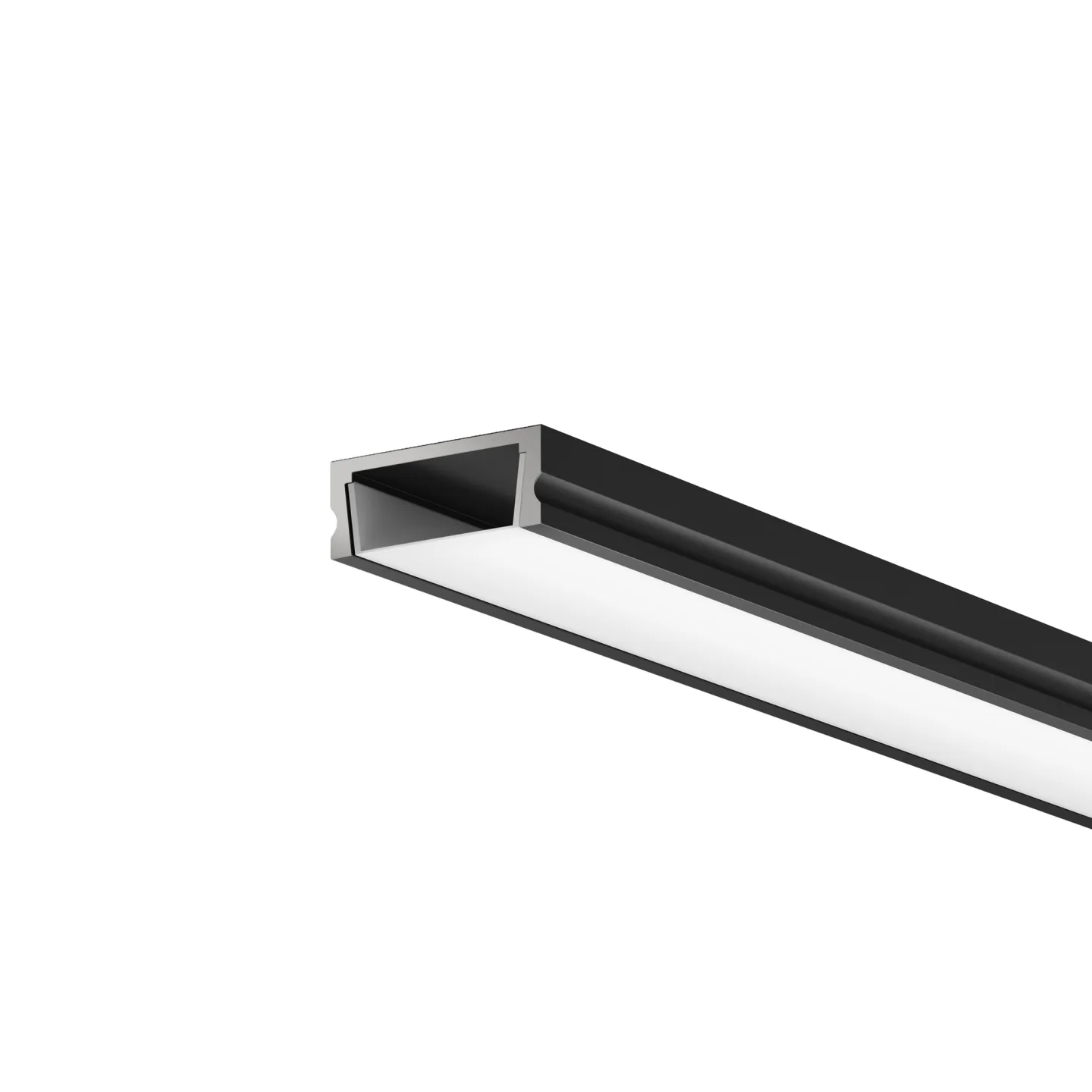 Led Strip Алюминиевый профиль накладной 15x6 (Черный, 2 м), ALM-001-B-2M 631003 — главное фото товара