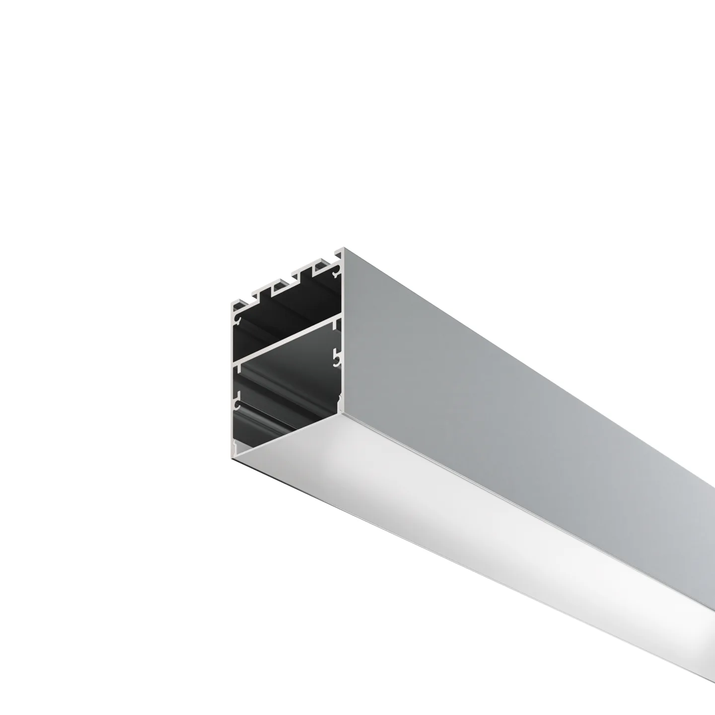 Led Strip Алюминиевый профиль накладной-подвесной 50x50 (Серебро, 2 м), ALM-5050-S-2M — главное фото товара
