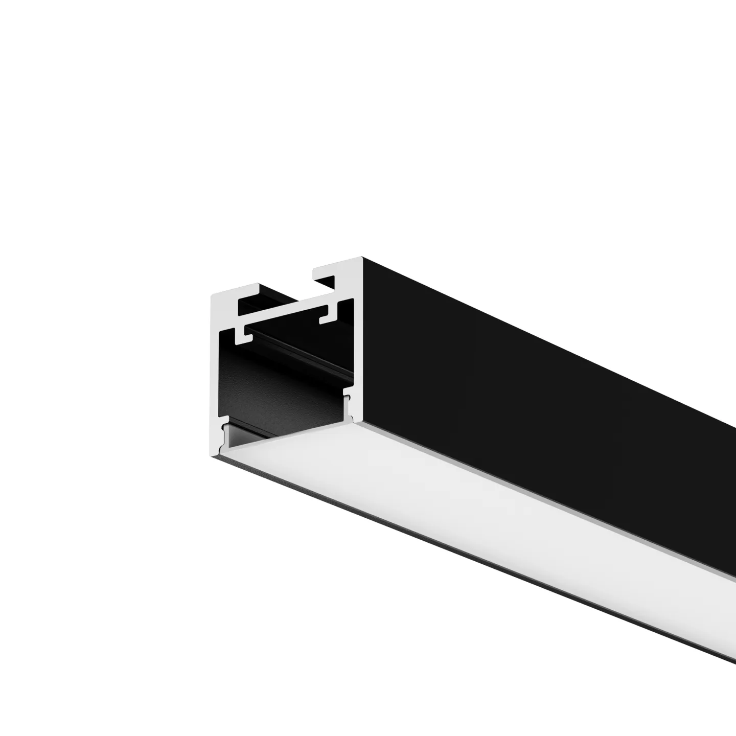 Led Strip Алюминиевый профиль накладной-подвесной 25x22 (Черный, 2 м), ALM-2522-B-2M 633013 — главное фото товара