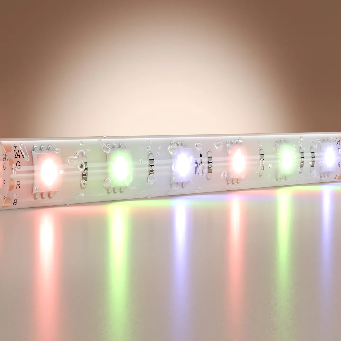 Led Strip Светодиодная лента Базовая 24В 5050 14,4Вт/м Цветная (RGB) 5м IP 65 201198 — главное фото товара