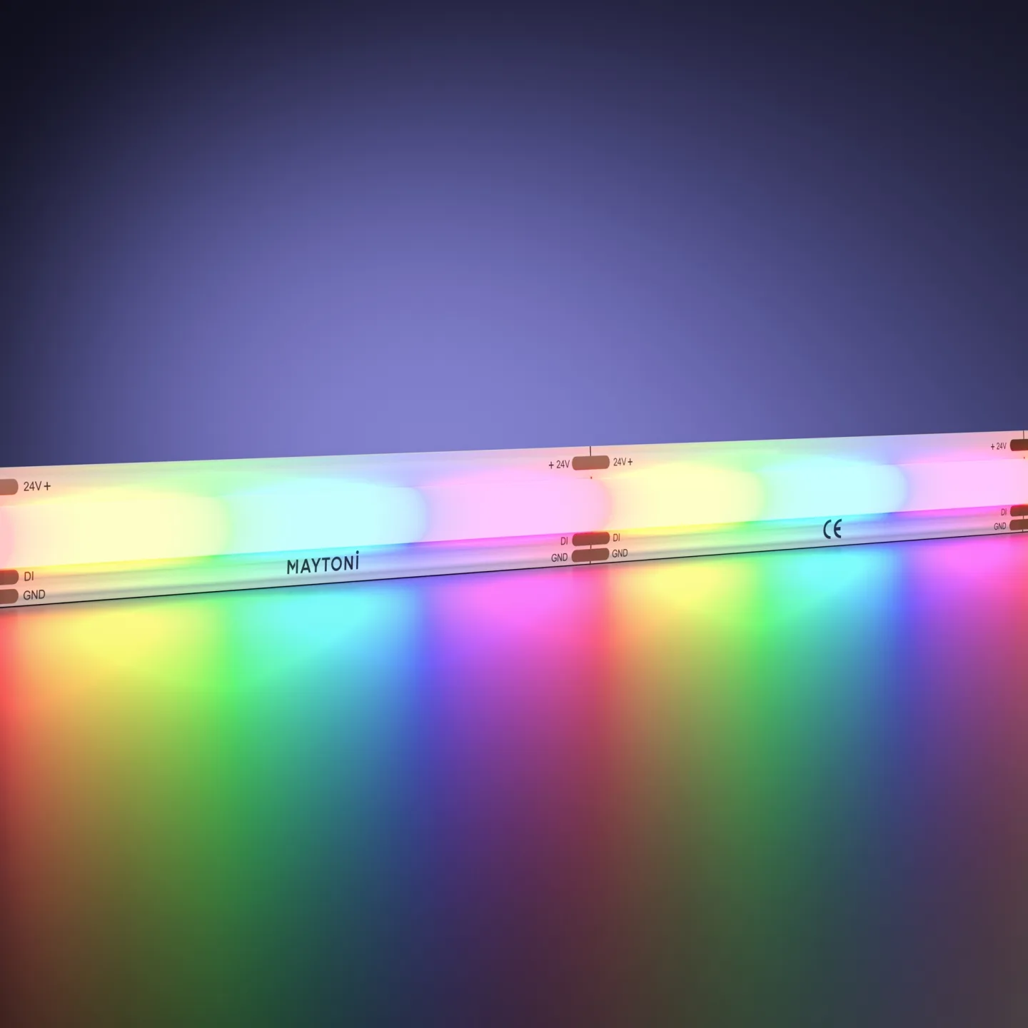 Led Strip Светодиодная лента 24В COB 18Вт/м 5м IP 20 Адресная (SPI) Цветная (RGB) 201250 — главное фото товара