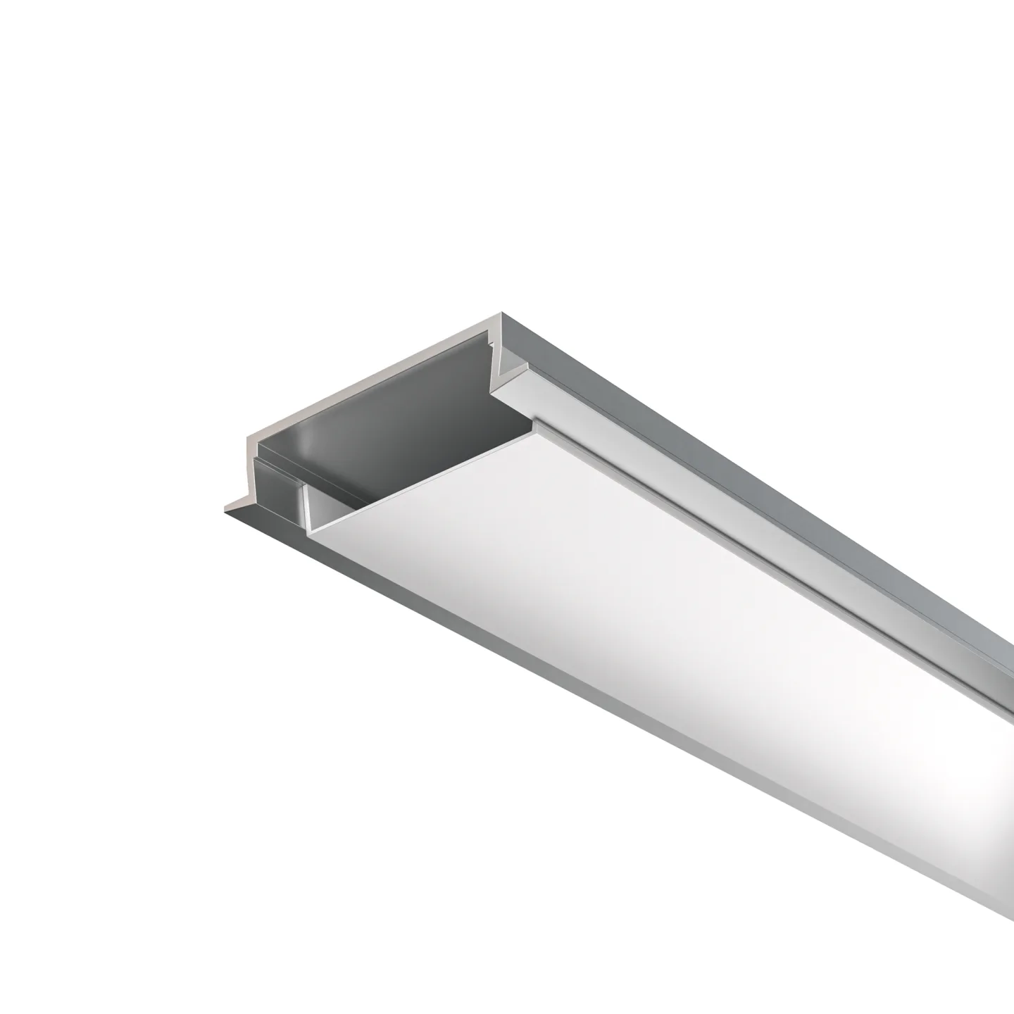 Led Strip Алюминиевый профиль встраиваемый с накладным фланцем 30x6 (Серебро, 2 м), ALM-3006-S-2M 632018 — главное фото товара