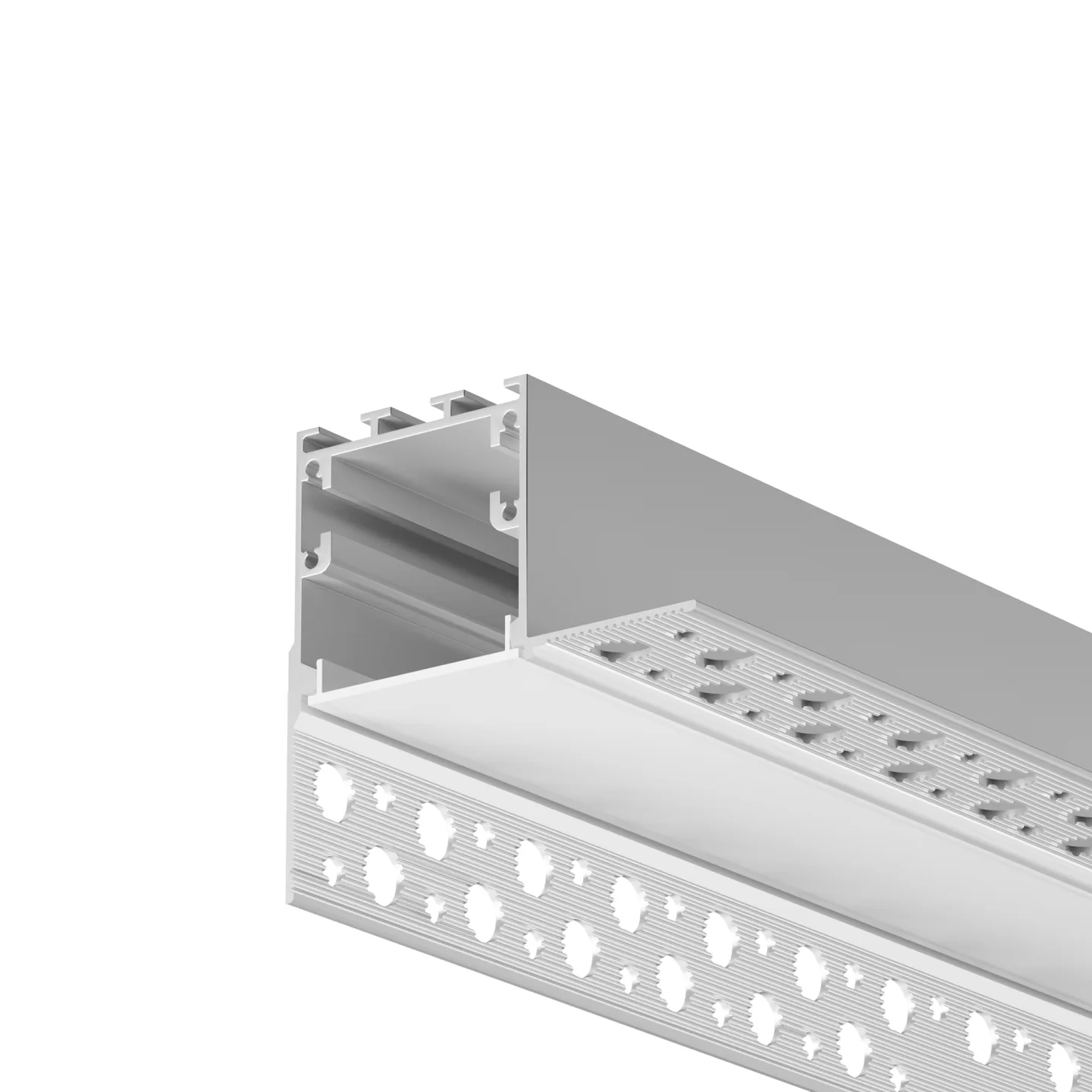 Led Strip Алюминиевый профиль встраиваемый скрытого монтажа 59x59 (Серебро, 2 м), ALM-5959-S-2M 636014 — главное фото товара