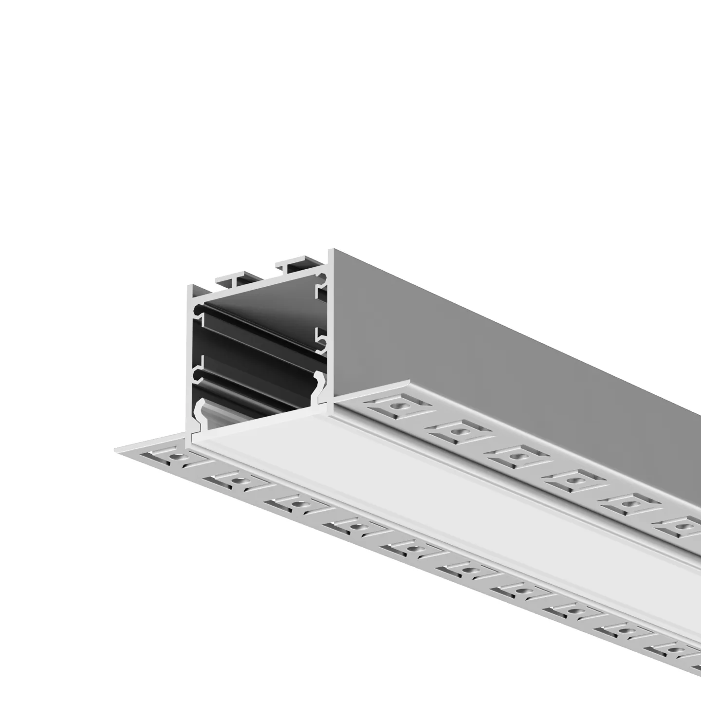 Led Strip Алюминиевый профиль встраиваемый скрытого монтажа 72x36 (Серебро, 3 м), ALM-7236T-S-3M 636011 — главное фото товара
