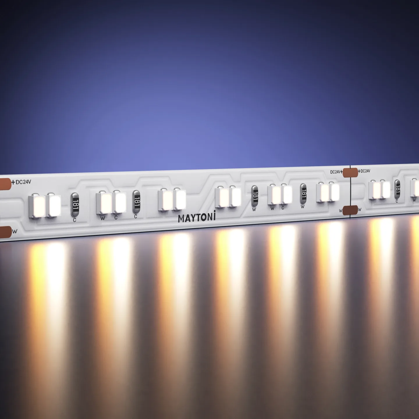 Led Strip Светодиодная лента Ультра 24В 2835 14,4Вт/м 5м IP20 Теплое диммирование (DTW 1800-3000K) 201128 — главное фото товара
