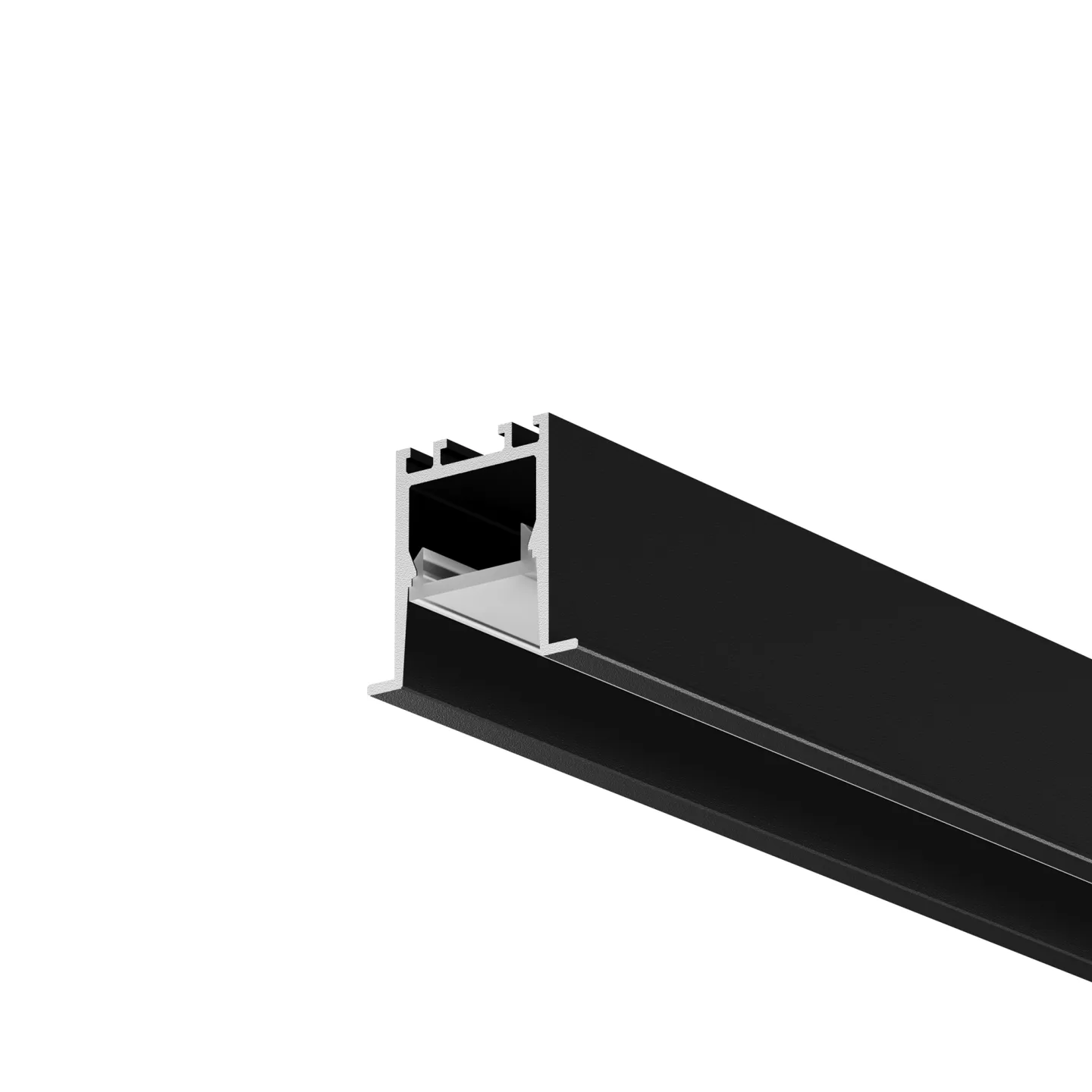 Led Strip Алюминиевый профиль встраиваемый скрытого монтажа 22x22 (Черный, 2 м), ALM-2222-B-2M 632013 — главное фото товара