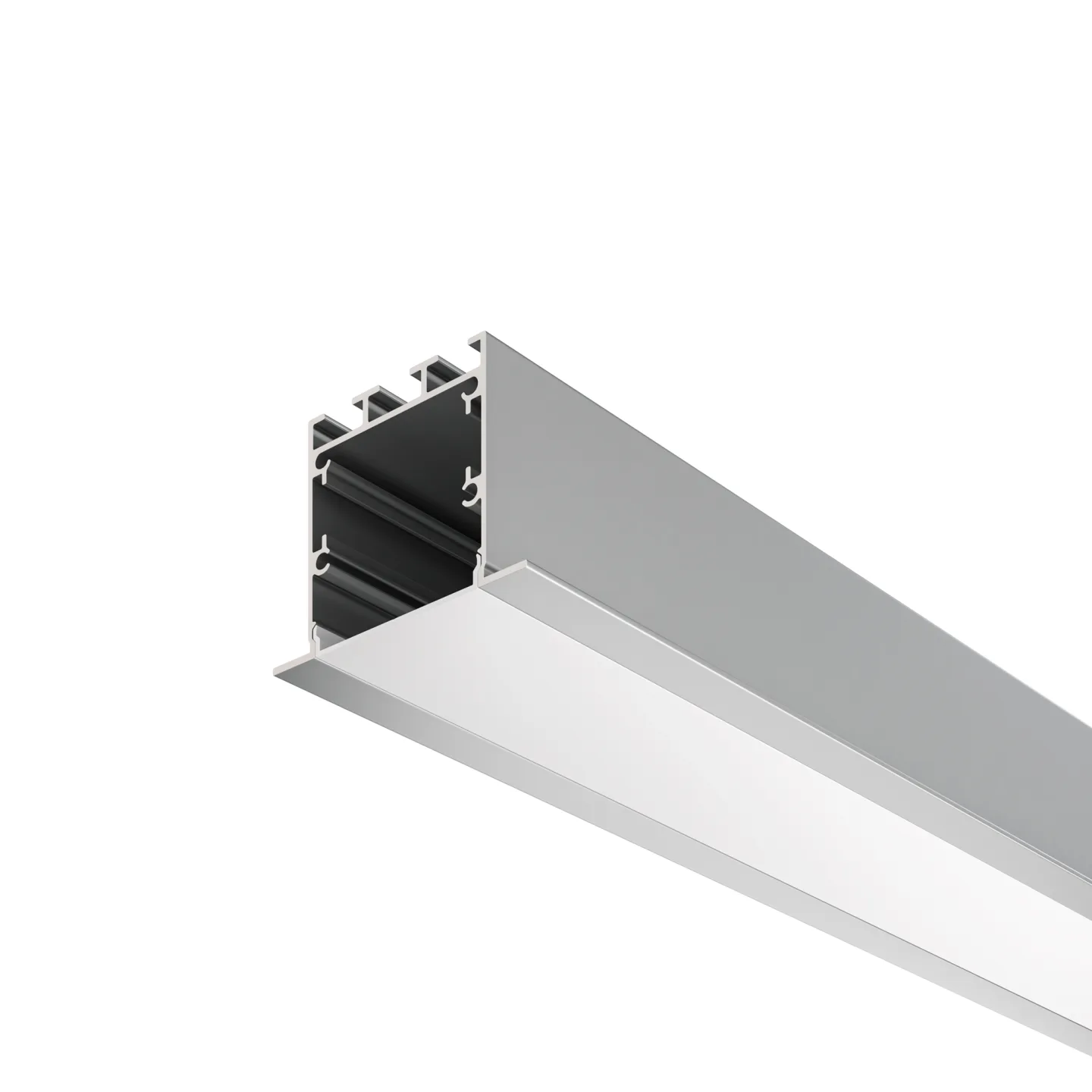 Led Strip Алюминиевый профиль встраиваемый с фланцем 50x35 (Серебро, 2 м), ALM-5035-S-2M — главное фото товара