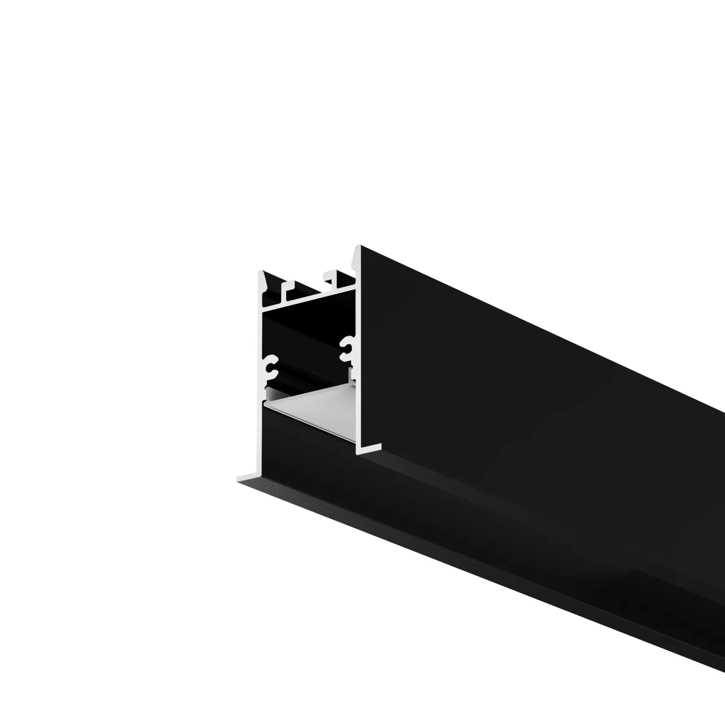Led Strip Алюминиевый профиль встраиваемый скрытого монтажа 35x42 (Черный, 2 м), ALM-3542-B-2M 632015 — главное фото товара