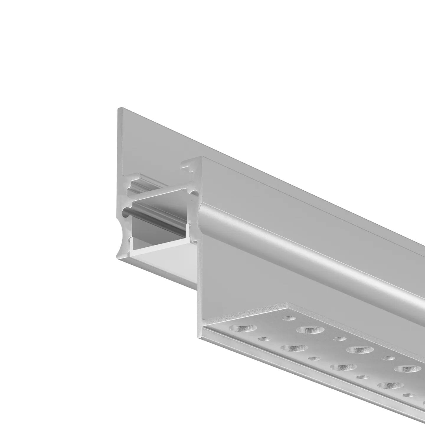 Led Strip Алюминиевый профиль встраиваемый скрытого монтажа 41x51 (Серебро, 2 м), ALM-4151-S-2M 636013 — главное фото товара