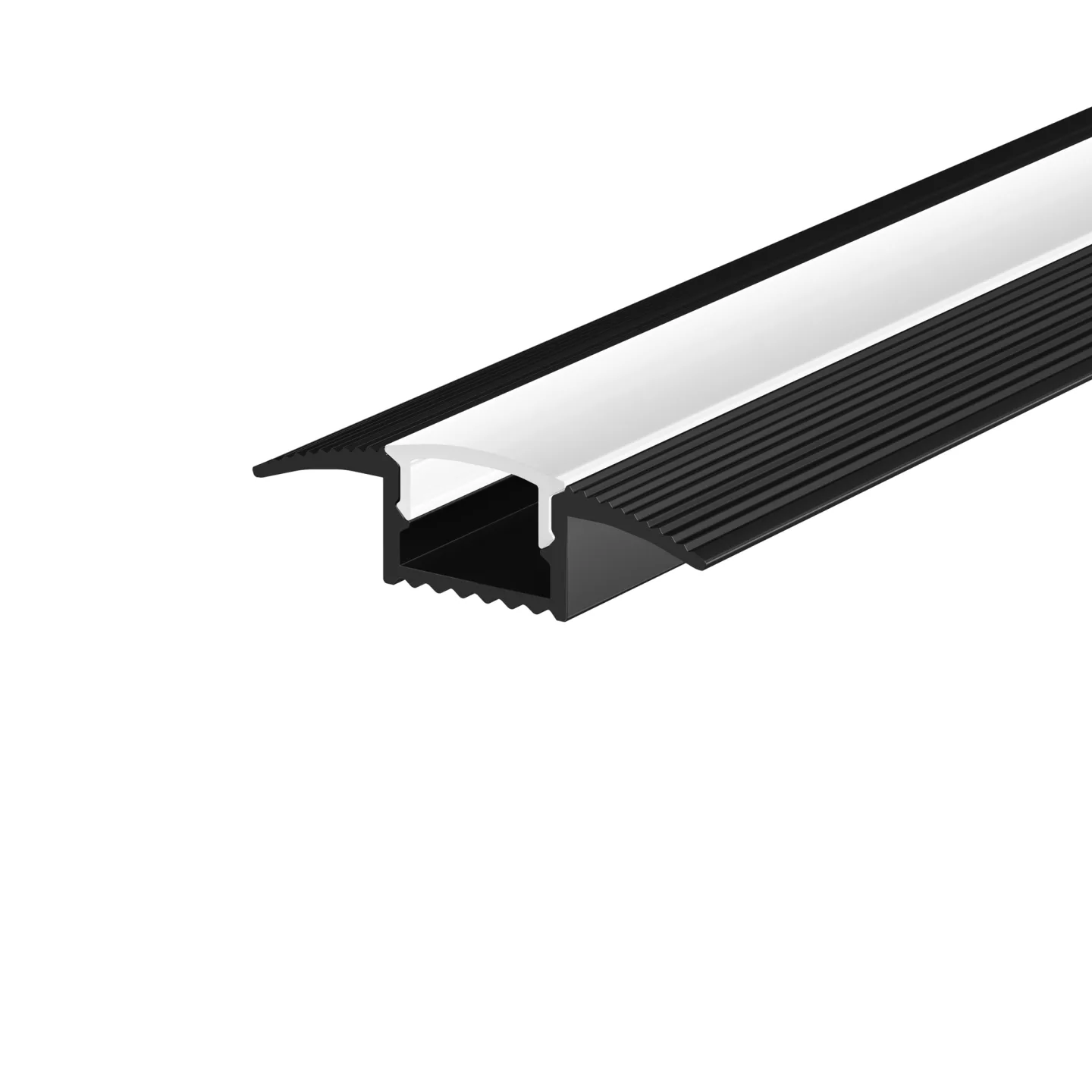 Led Strip Алюминиевый профиль встраиваемый в пол 37x10 (Черный, 2 м), ALM-3710-S-2M 636023 — главное фото товара
