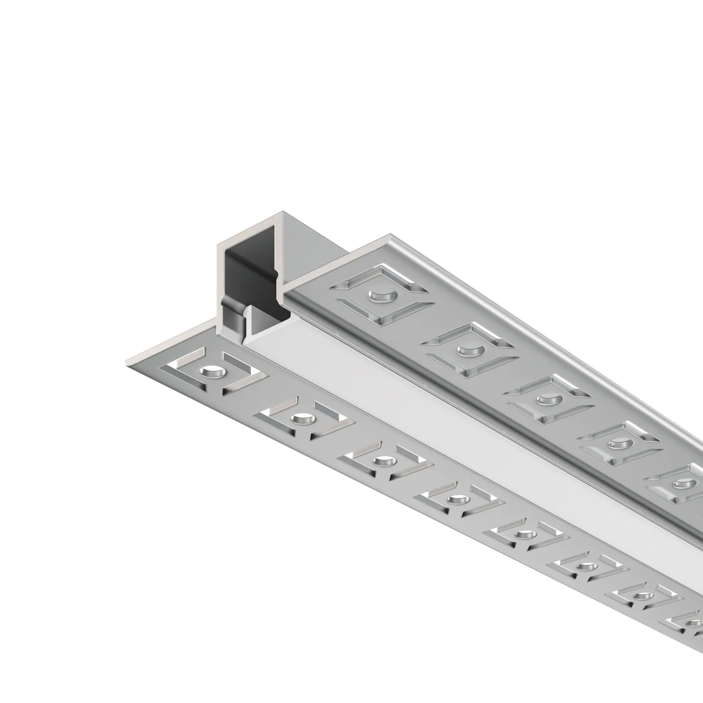 Led Strip Алюминиевый профиль встраиваемый скрытого монтажа 53x13 (Серебро, 2 м), ALM-5313A-S-2M — главное фото товара