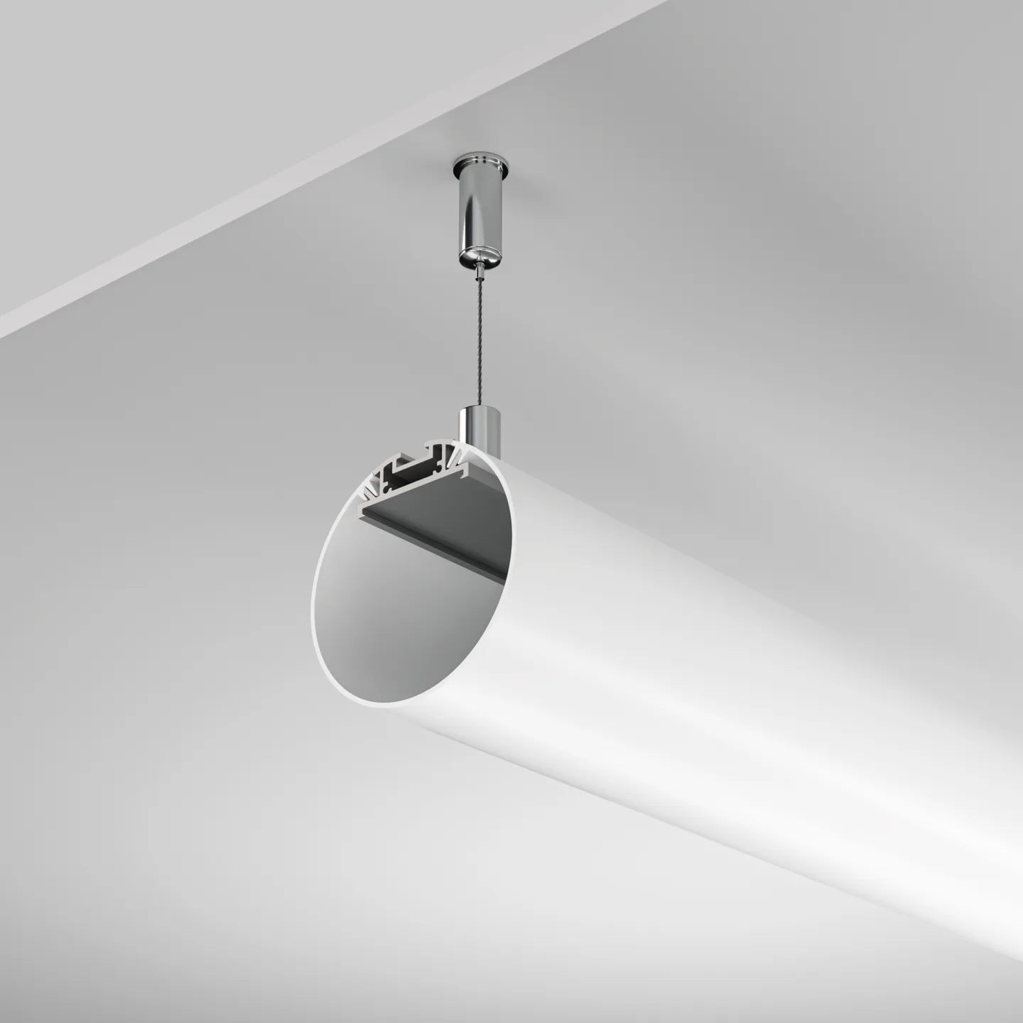 Led Strip Алюминиевый профиль подвесной D60 (Серебро, 2 м), ALM-D60-S-2M — главное фото товара