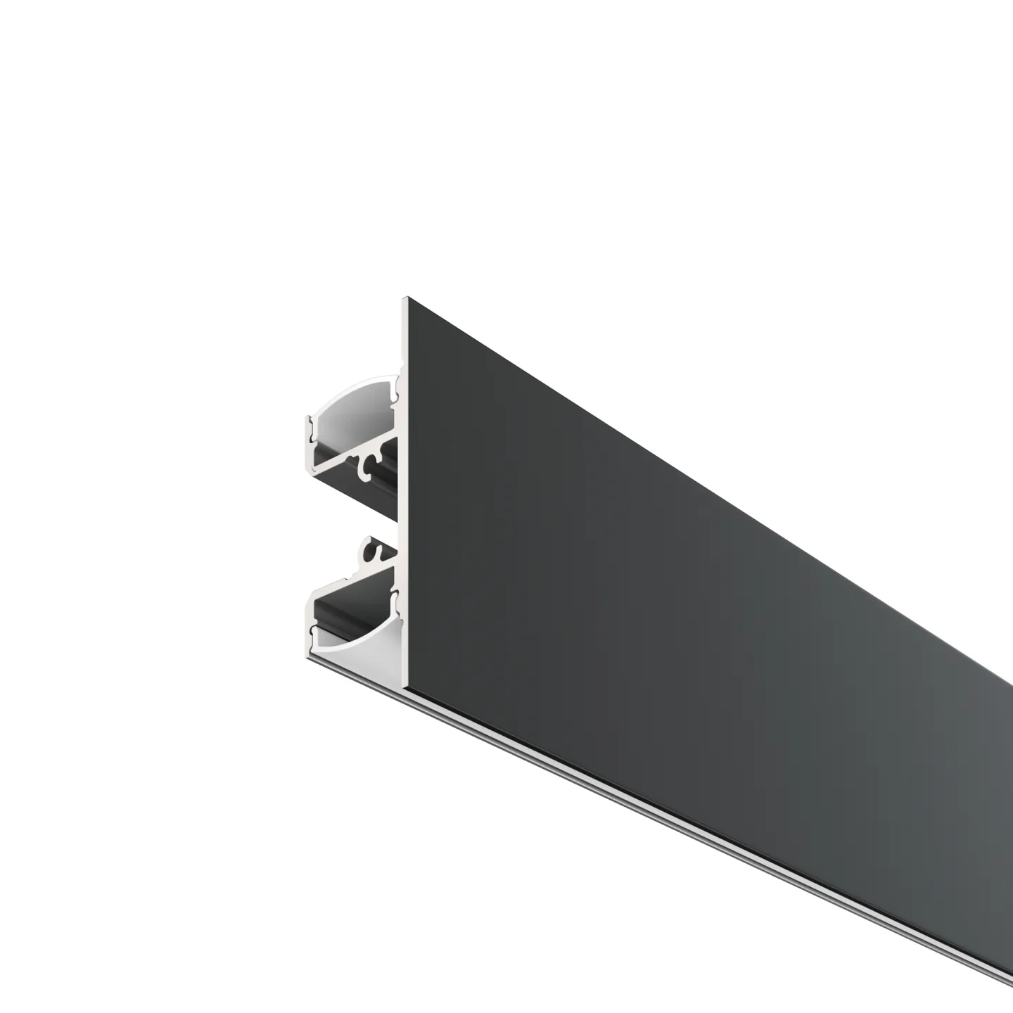Led Strip Алюминиевый профиль накладной 18x48 (Черный, 2 м), ALM-1848-B-2M — главное фото товара