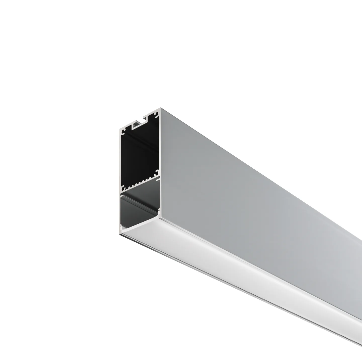 Led Strip Алюминиевый профиль накладной-подвесной 35x66 (Серебро, 2 м) , ALM-3566-S-2M — главное фото товара
