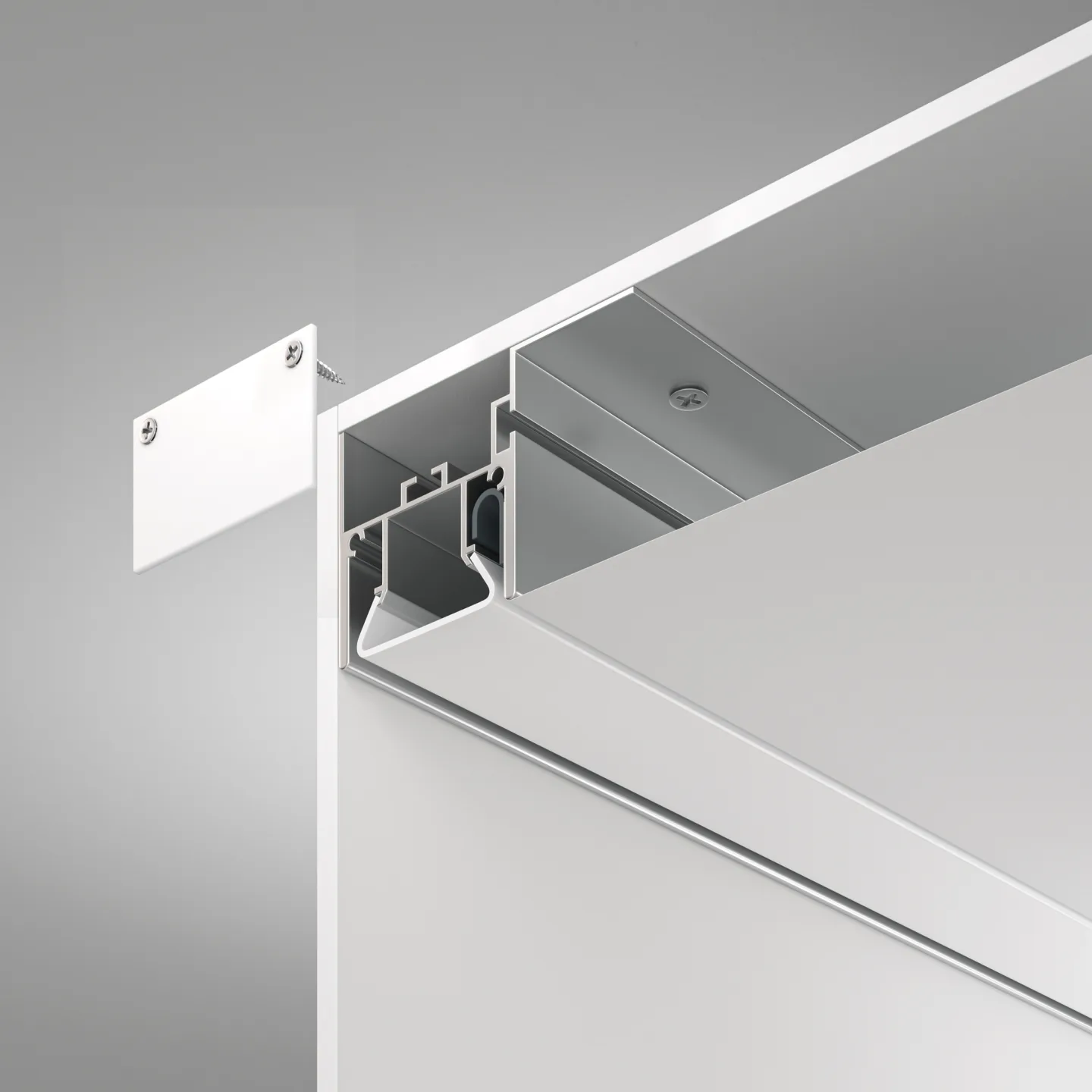 Led Strip Алюминиевый профиль для натяжного потолка 35x52 (Серебро, 2 м), ALM012S-2M — главное фото товара