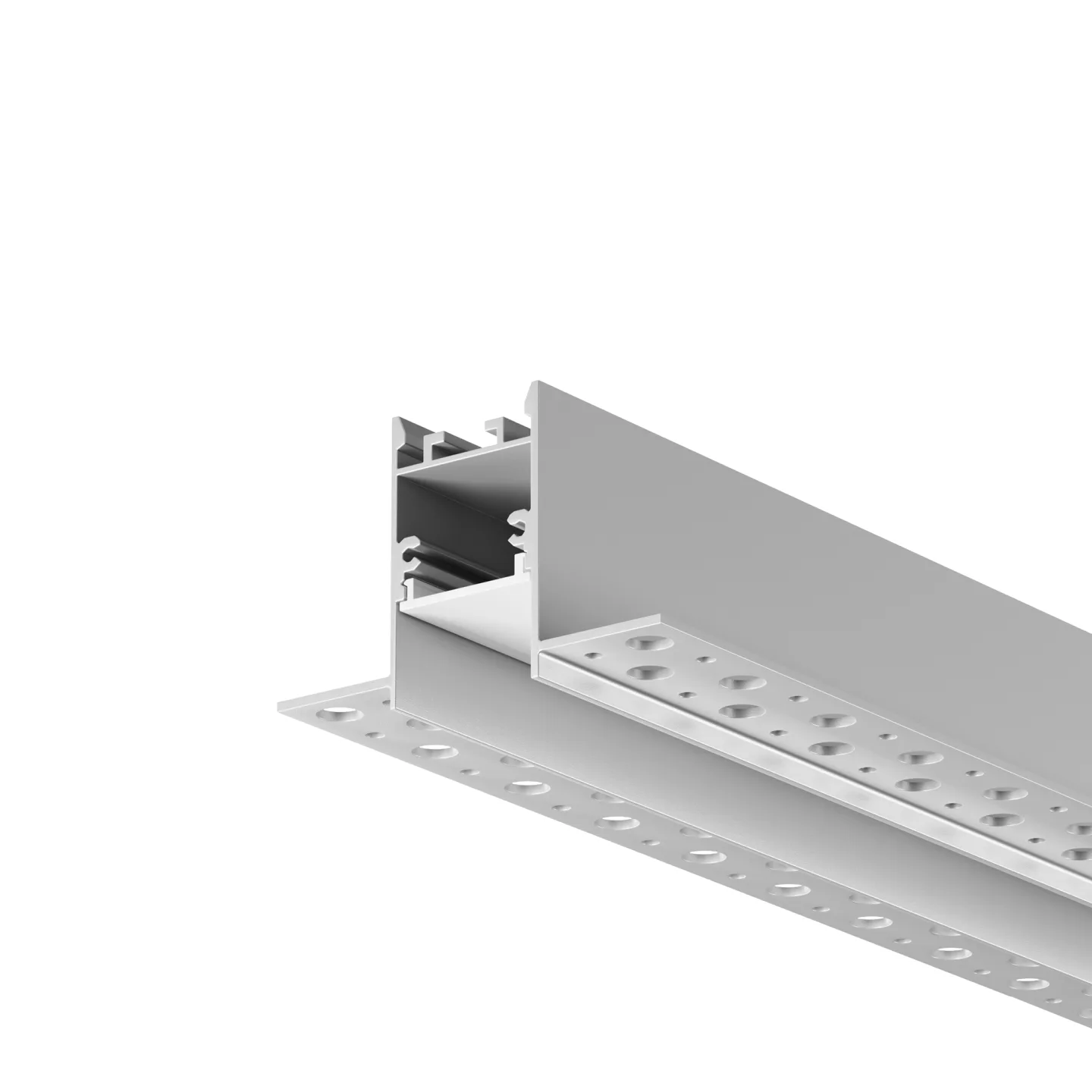 Led Strip Алюминиевый профиль встраиваемый скрытого монтажа 65x42 (Серебро, 2 м), ALM-6542-S-2M 636012 — главное фото товара