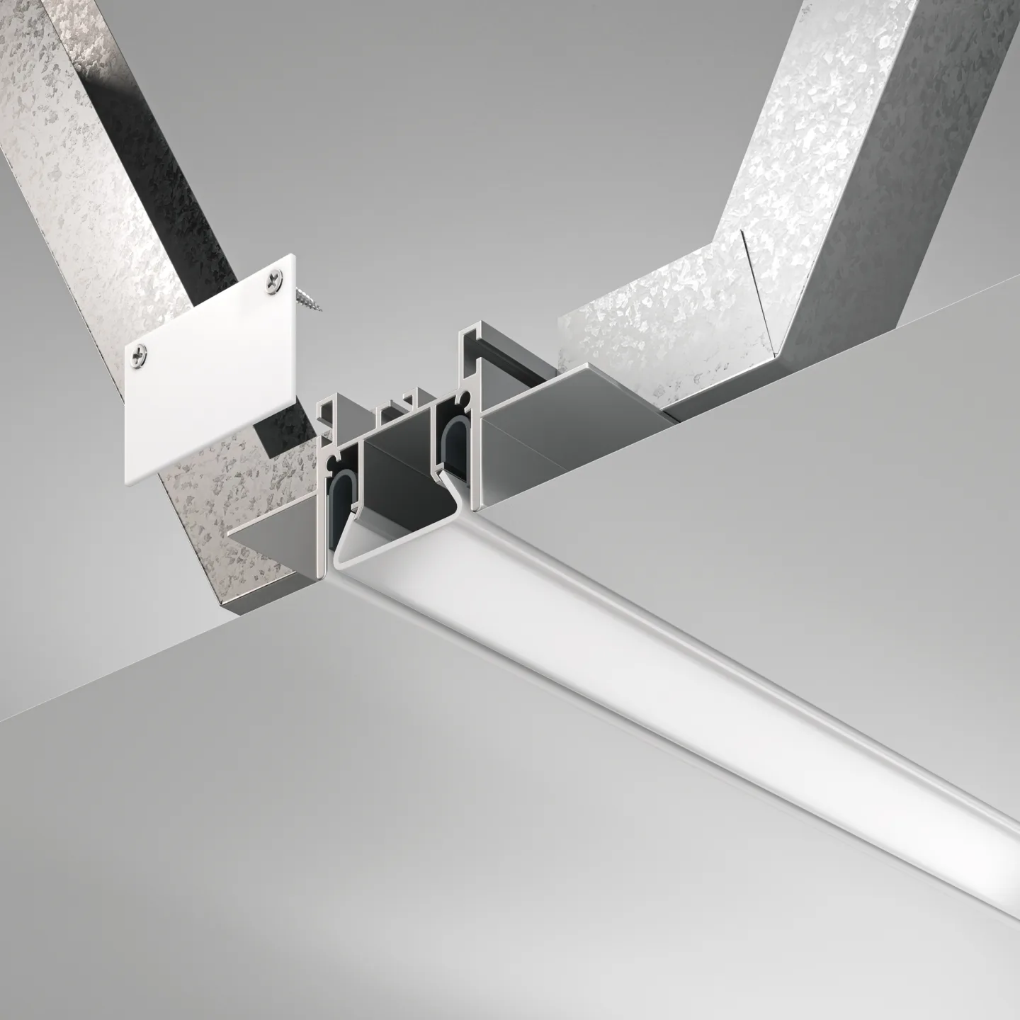 Led Strip Алюминиевый профиль для натяжного потолка 34x72 (Серебро, 2 м), ALM014S-2M — главное фото товара
