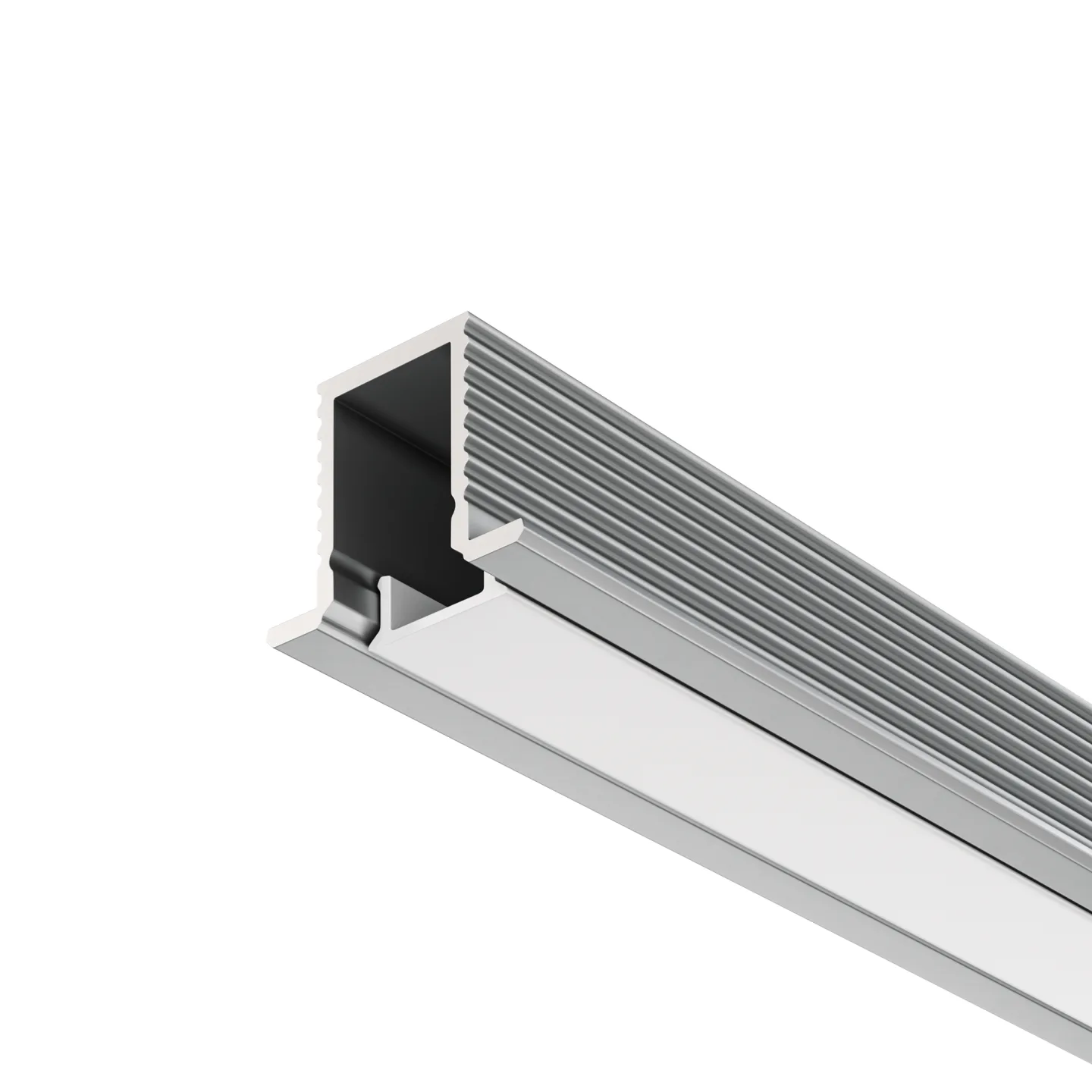 Led Strip Алюминиевый профиль встраиваемый с накладным фланцем 12x9 (Серебро, 2 м), ALM-1209-S-2M — главное фото товара