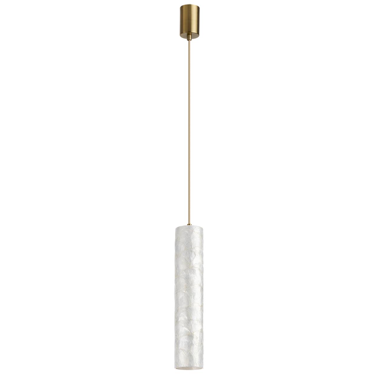 Odeon Light 7199/8L ECODESIGN ODL27 Подвесной светильник металл/морская ракушка/акрил/античная бронза/белый IP20 LED 3500K 8W 220VK SEASHELL — главное фото товара