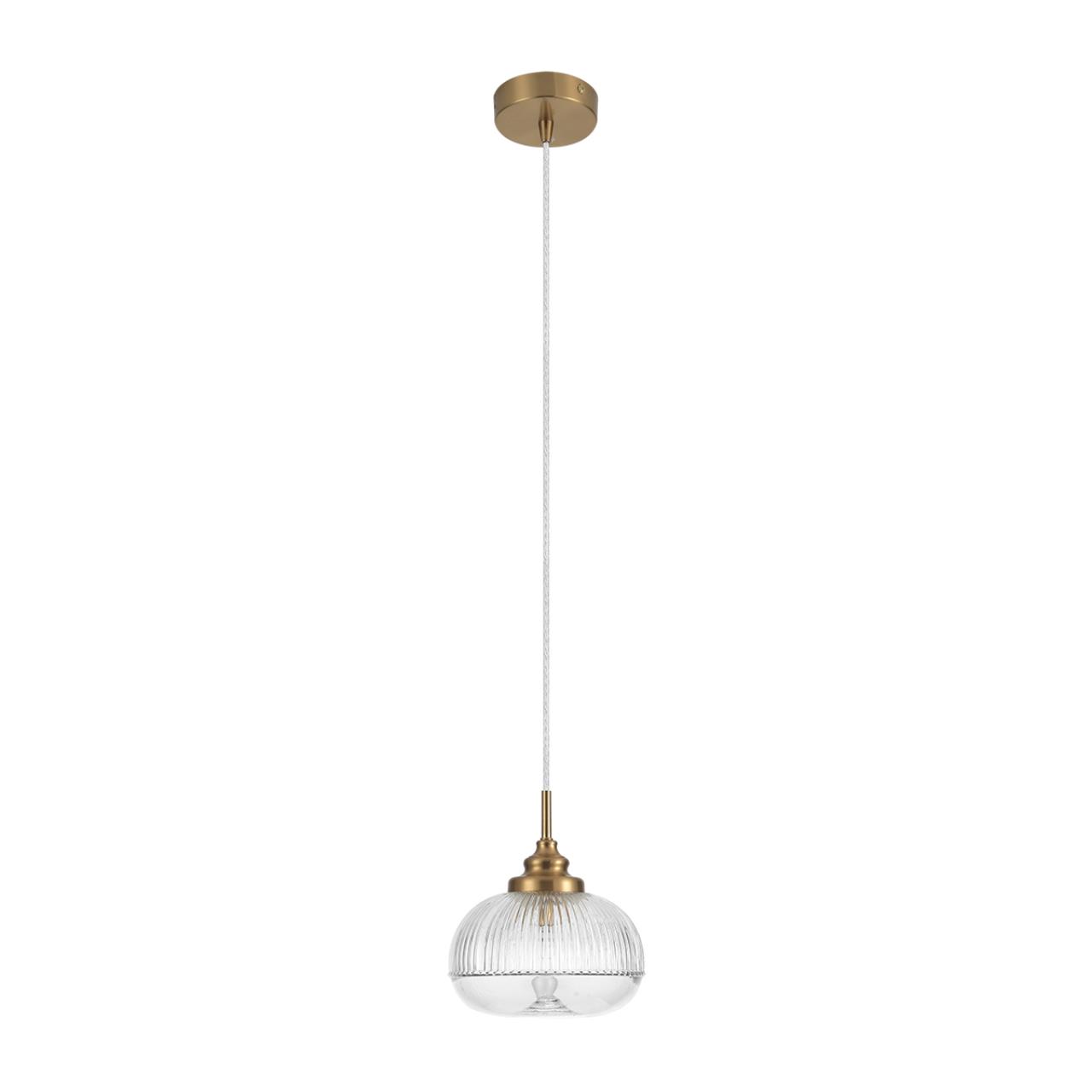 Lumion 8439/1B MODERNI LN27 379 латунь/прозрачный металл/стекло Подвес E14 1*40W 220V DEA — главное фото товара