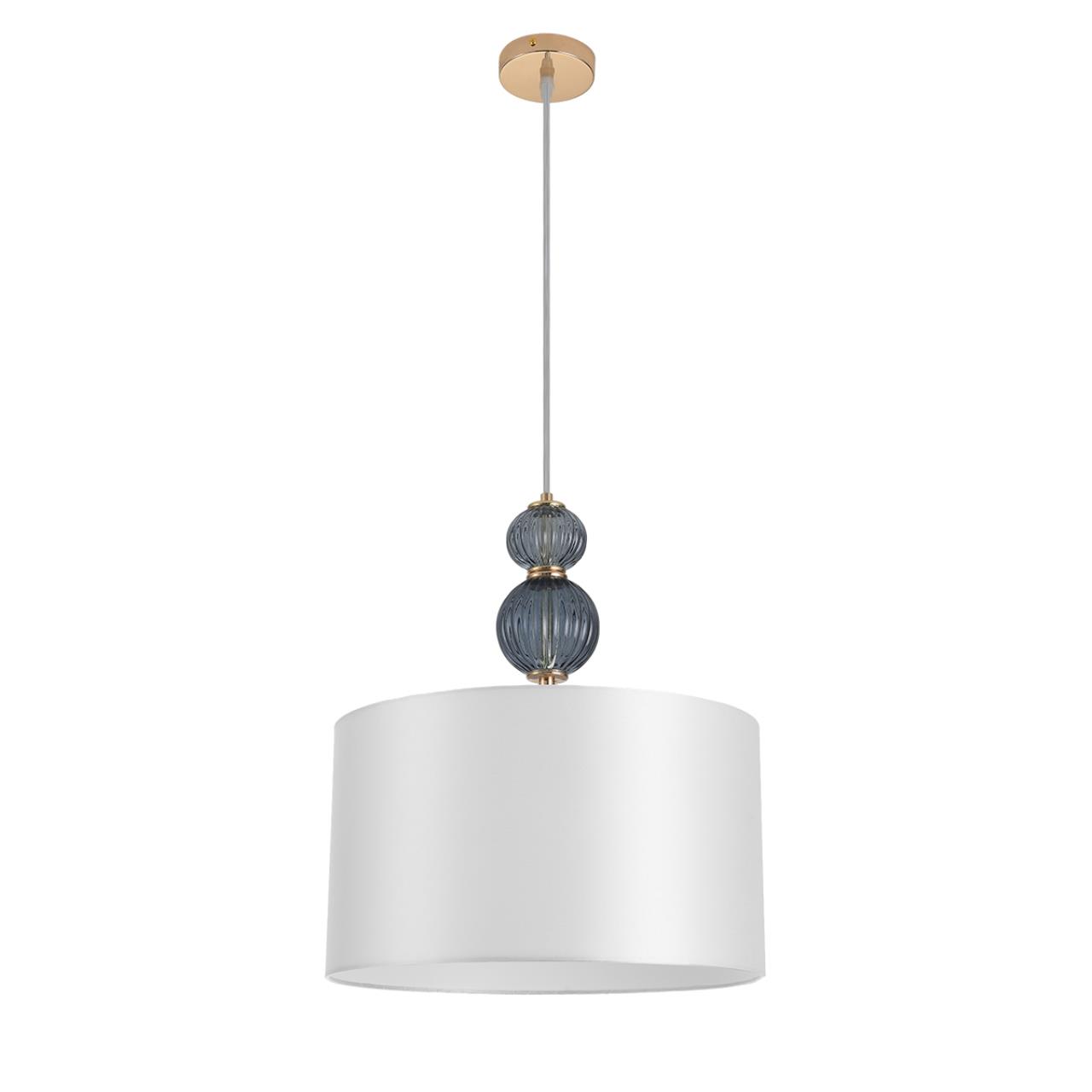 Lumion 8418/3A CLASSI французкое золото/серый, металл/текстиль Подвес E27 3*40W 220V MIKIMITO — главное фото товара