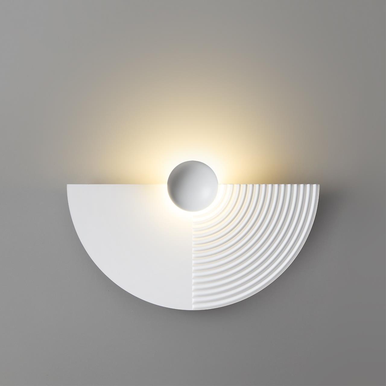 Odeon Light 7198/6WL HIGHTECH ODL27 Настенный светильник металл/гипс/белый IP20 LED 6W 3000K 220-240V SUN GATE — главное фото товара
