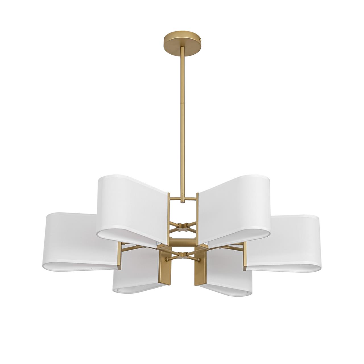 Lumion 8414/6 MODERNI LN27 145 золото/белый, металл/текстиль Люстра Е14 6*40W 220V SAMPO — главное фото товара