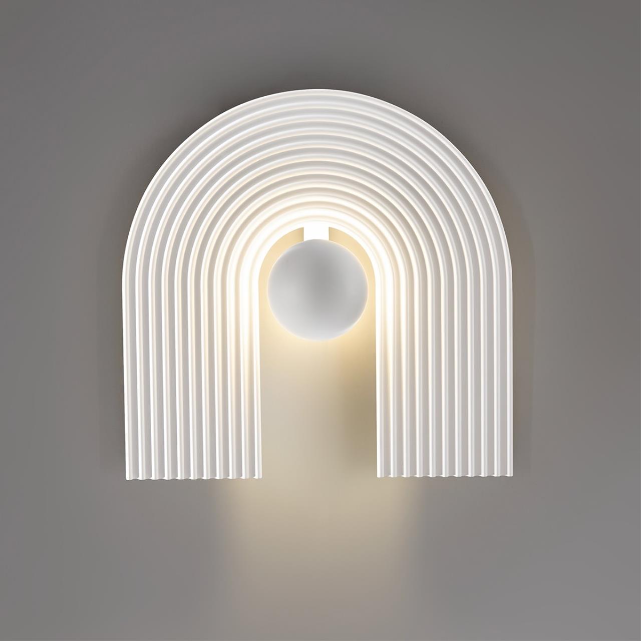 Odeon Light 7197/6WL HIGHTECH ODL27 Настенный светильник металл/гипс/белый IP20 LED 6W 3000K 220-240V SUN GATE — главное фото товара