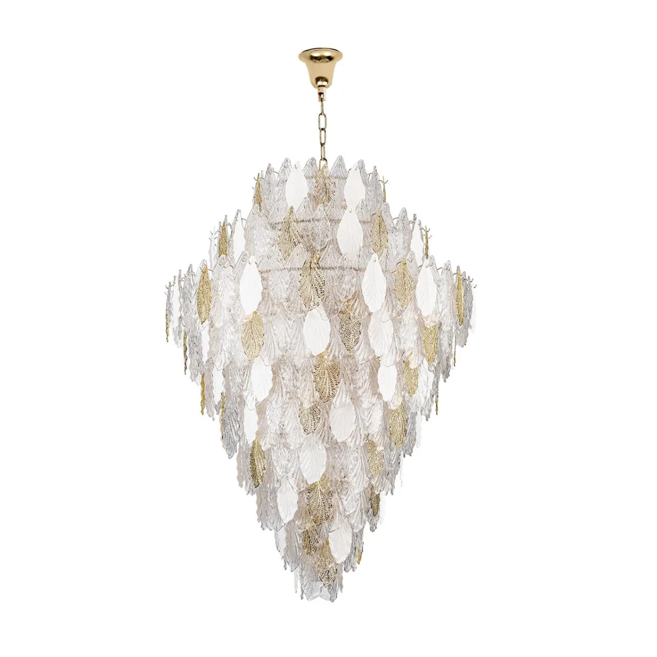 Odeon Light 5052/86 HALL (В 4-х КОРОБКАХ) ODL24 609 золото/белый/прозрачный/металл/стекло/фарфор/металл Люстра E14 86*25W LACE — главное фото товара
