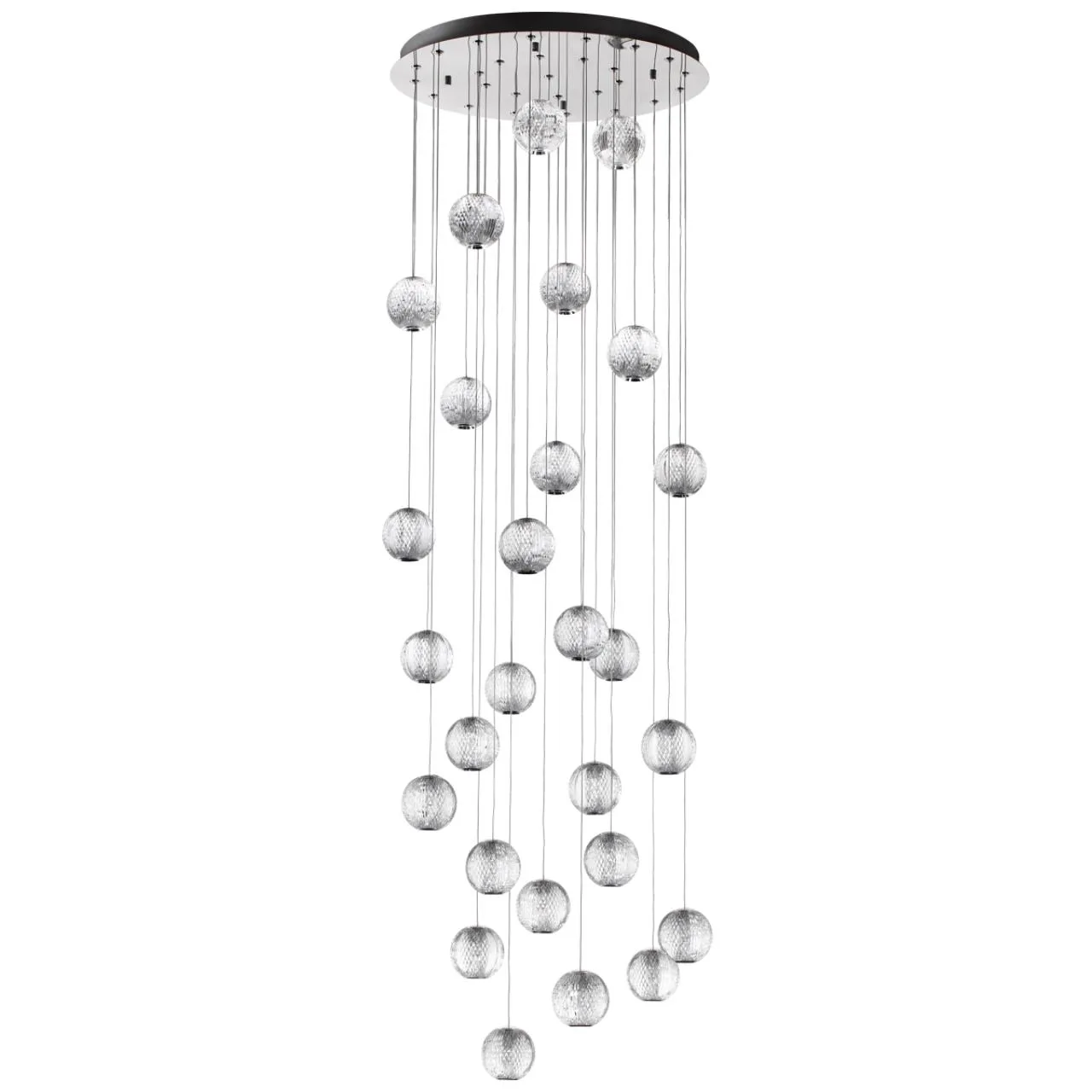 Odeon Light 5007/120L L-VISION ODL23 569 хром/прозрачный/металл/акрил Люстра каскадная LED 120W 4000K 6600Лм CRYSTAL — главное фото товара