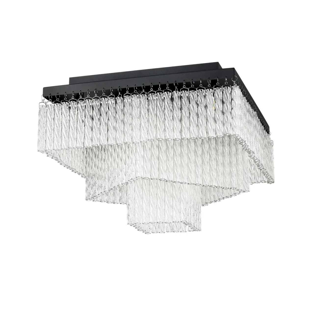 Lumion 6576/11CS CLASSI LN24 000 черный/прозрачный/металл/стекло Люстра потолочная G9 11*20W 220V SPIRALS — главное фото товара