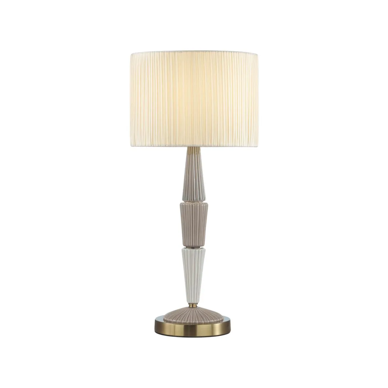 Odeon Light 5403/1T CLASSIC ODL_EX23 119 бронзовый/светло-коричневый/кремовый металл/керамика/ткань Настольная лампа E27 1*60W LATTE — главное фото товара