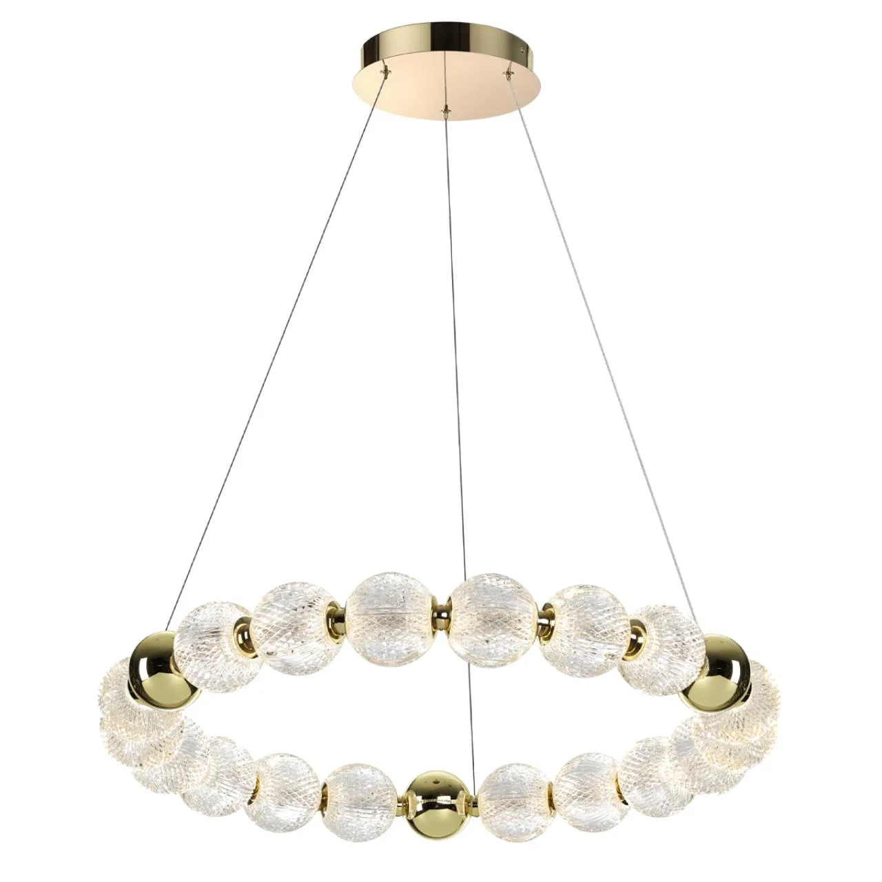 Odeon Light 5008/60L L-VISION ODL24 571 золотой/металл/акрил Люстра LED 60W 4000K 5058лм CRYSTAL — главное фото товара