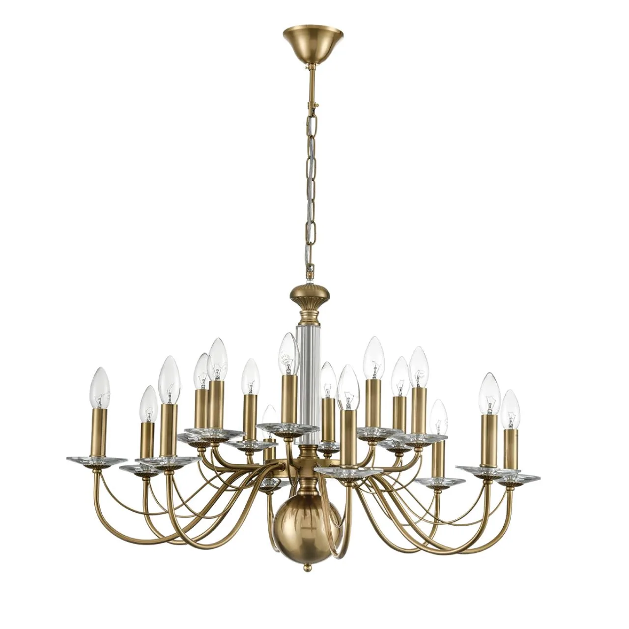 Lumion 8033/16 CLASSI LN26 080 медь, металл/стекло Люстра подвесная Е14 16*40W 220V INCANTO — главное фото товара