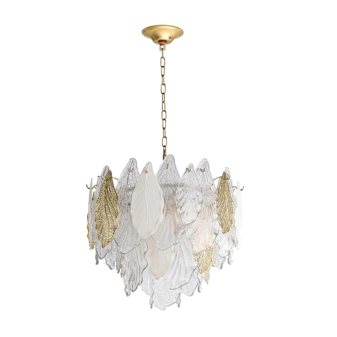Odeon Light 5052/8 HALL ODL24 607 золото/белый/прозрачный/металл/стекло/фарфор/металл Люстра E14 8*40W LACE — главное фото товара