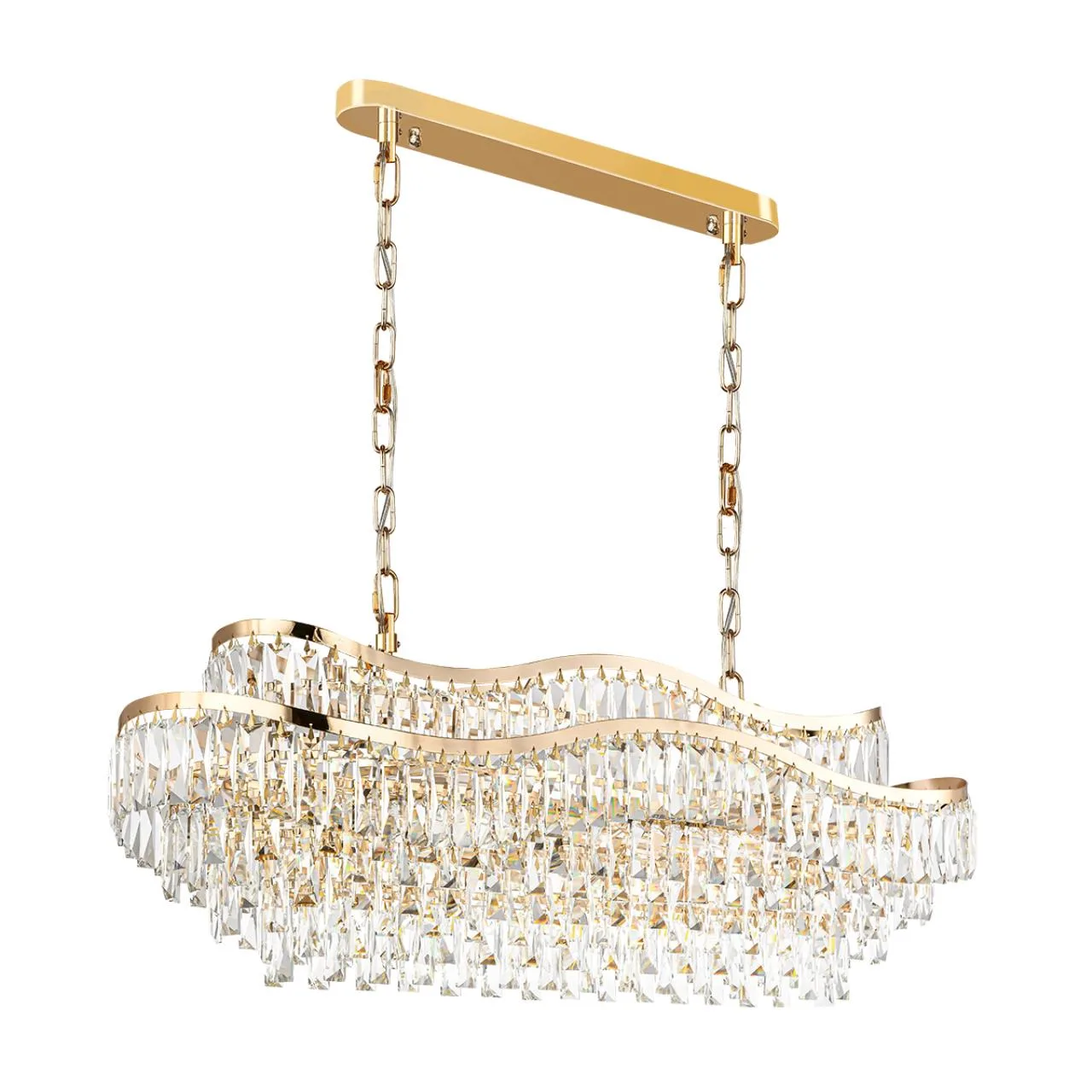 Odeon Light 5073/15 HALL (В 2-х КОРОБКАХ) ODL24 605 золото/прозрачный/металл/хрусталь Люстра E14 15*40W WAYTA — главное фото товара