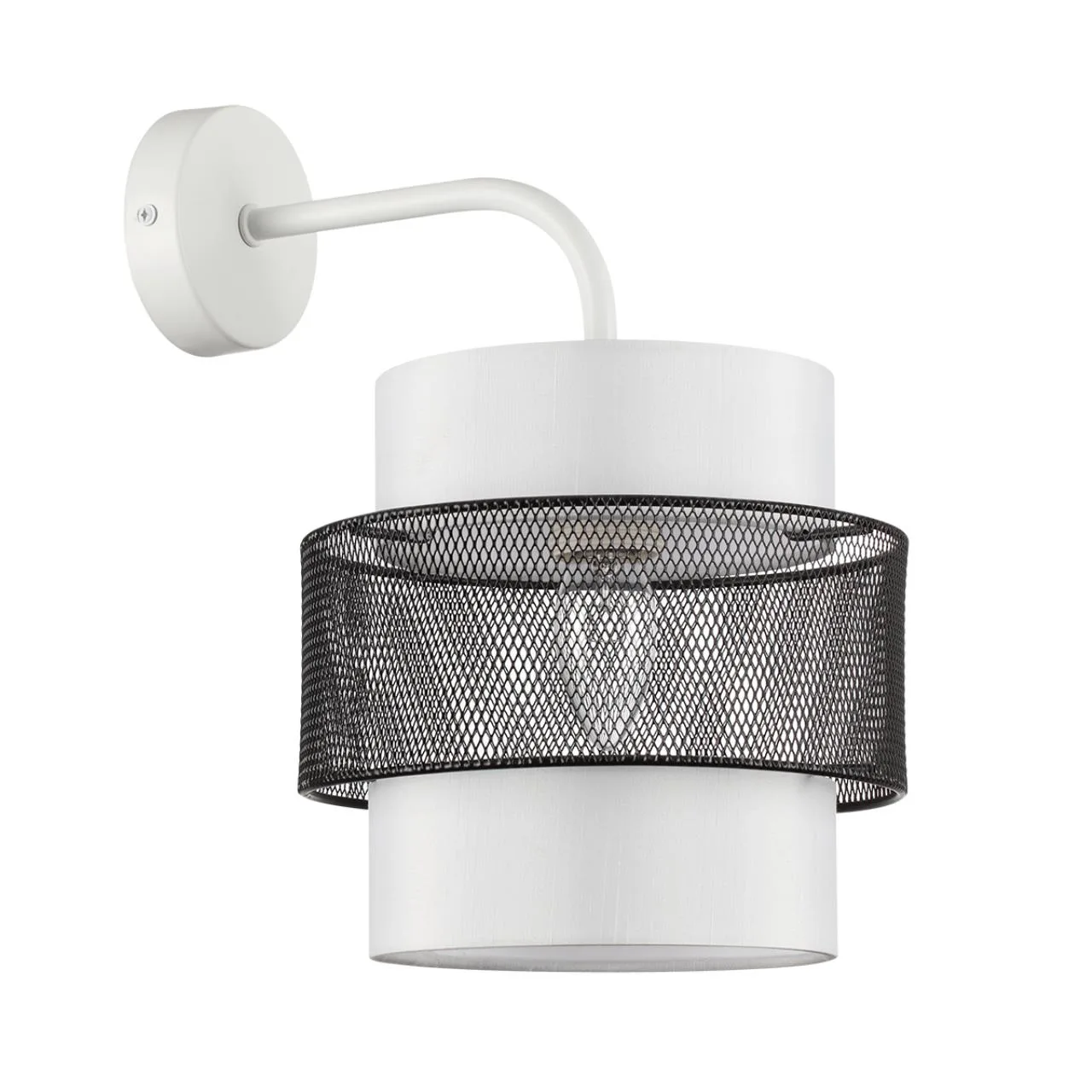 Lumion 8002/1W MODERNI LN25 000 белый, черный металл/металл, текстиль Бра Е27 60W 220V ANIMAISA — главное фото товара