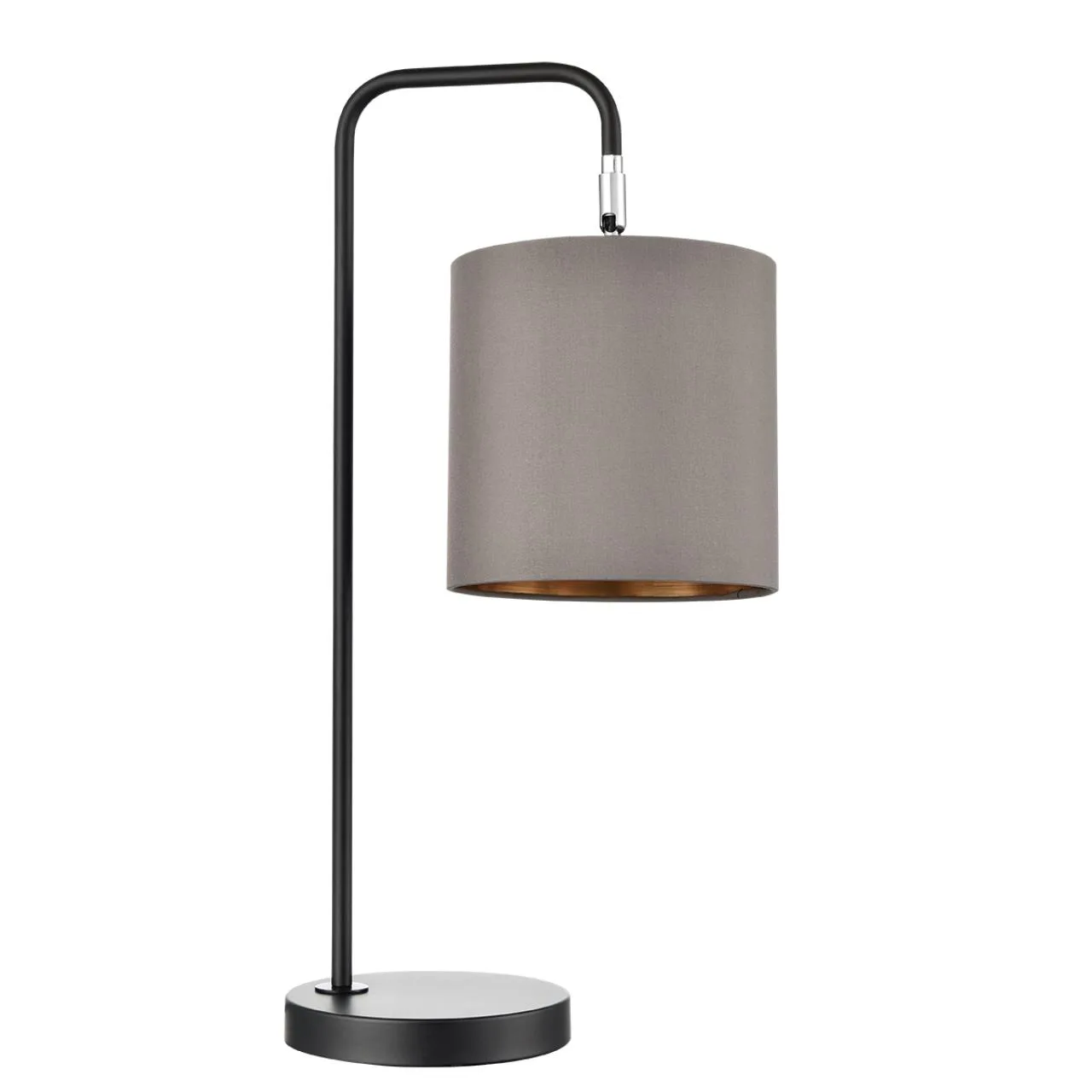 Lumion 8037/1T MODERNI LN26 461 черный/серый/золотой, металл/текстиль Настольная лампа Е27 60W 220V ELSA — главное фото товара