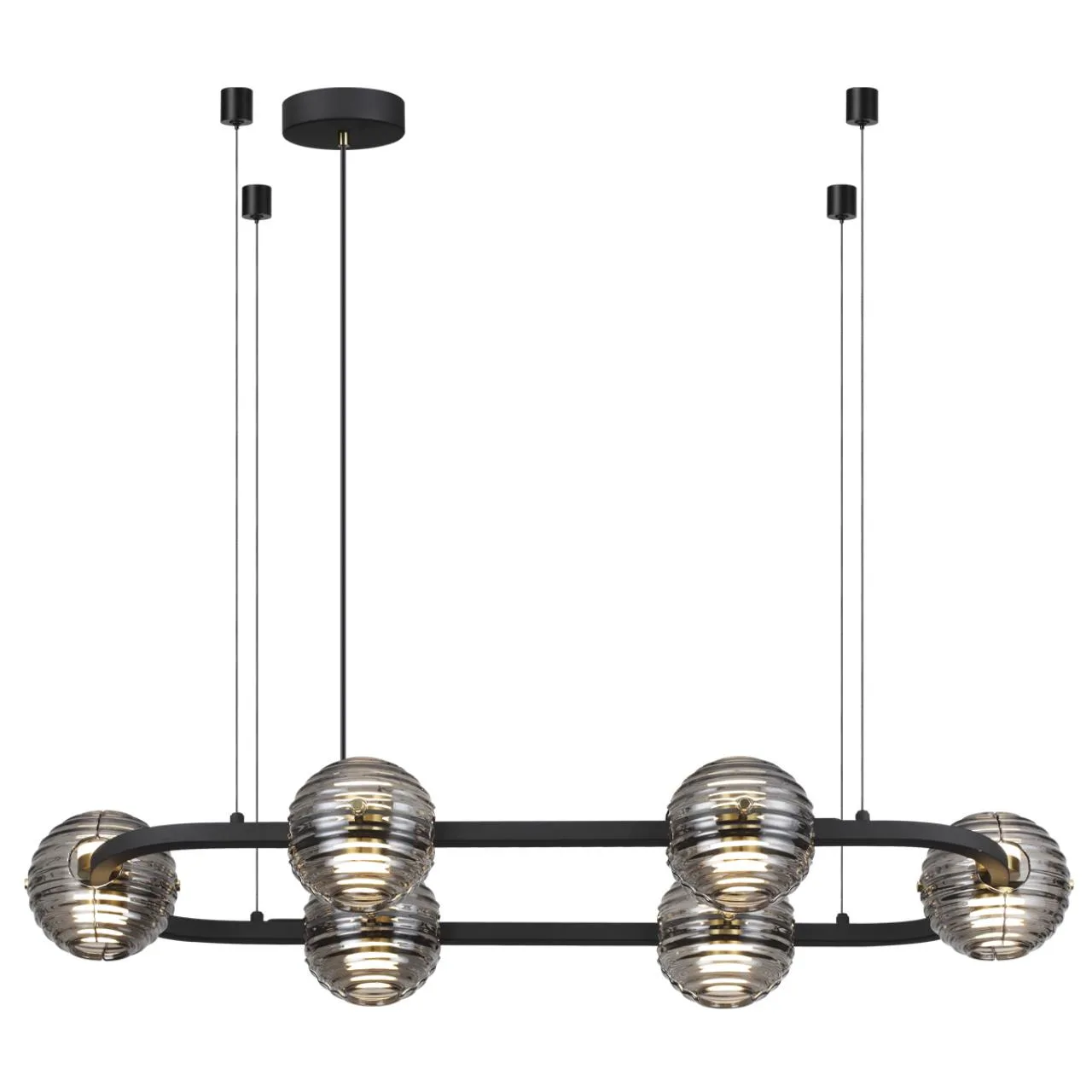 Odeon Light 5041/60LA L-VISION ODL24 531 черн./золото/дымчатый/металл/стеко Люстра LED 60W 4000К 1526Лм TRONI — главное фото товара