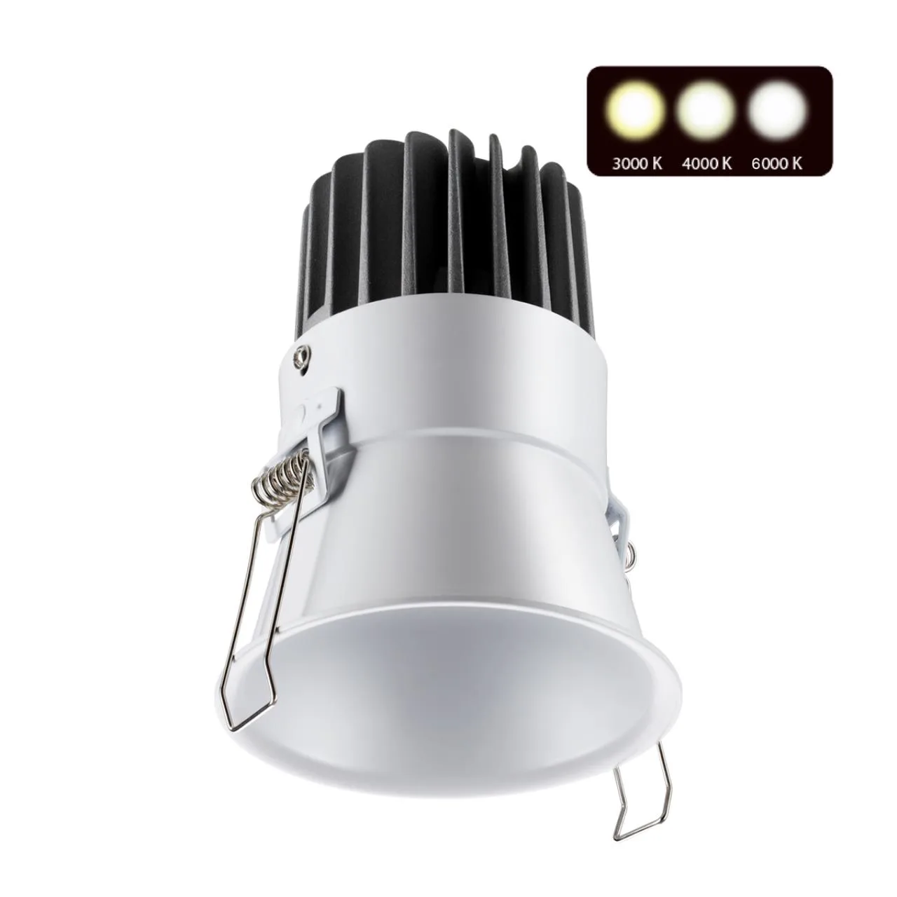 Novotech 358910 SPOT NT22 516 белый Встраиваемый светодиодный светильник с переключателем цветовой температуры IP20 LED 3000К\4000К\6000К 18W 220V LANG — главное фото товара
