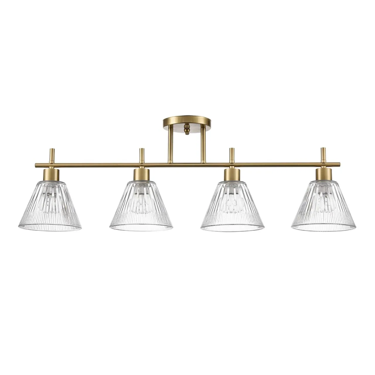 Lumion 8188/4C COMFI LN26 218 латунь/прозрачный, металл/стекло Потолочный светильник E27 4*60W 220V VIVIAN — главное фото товара