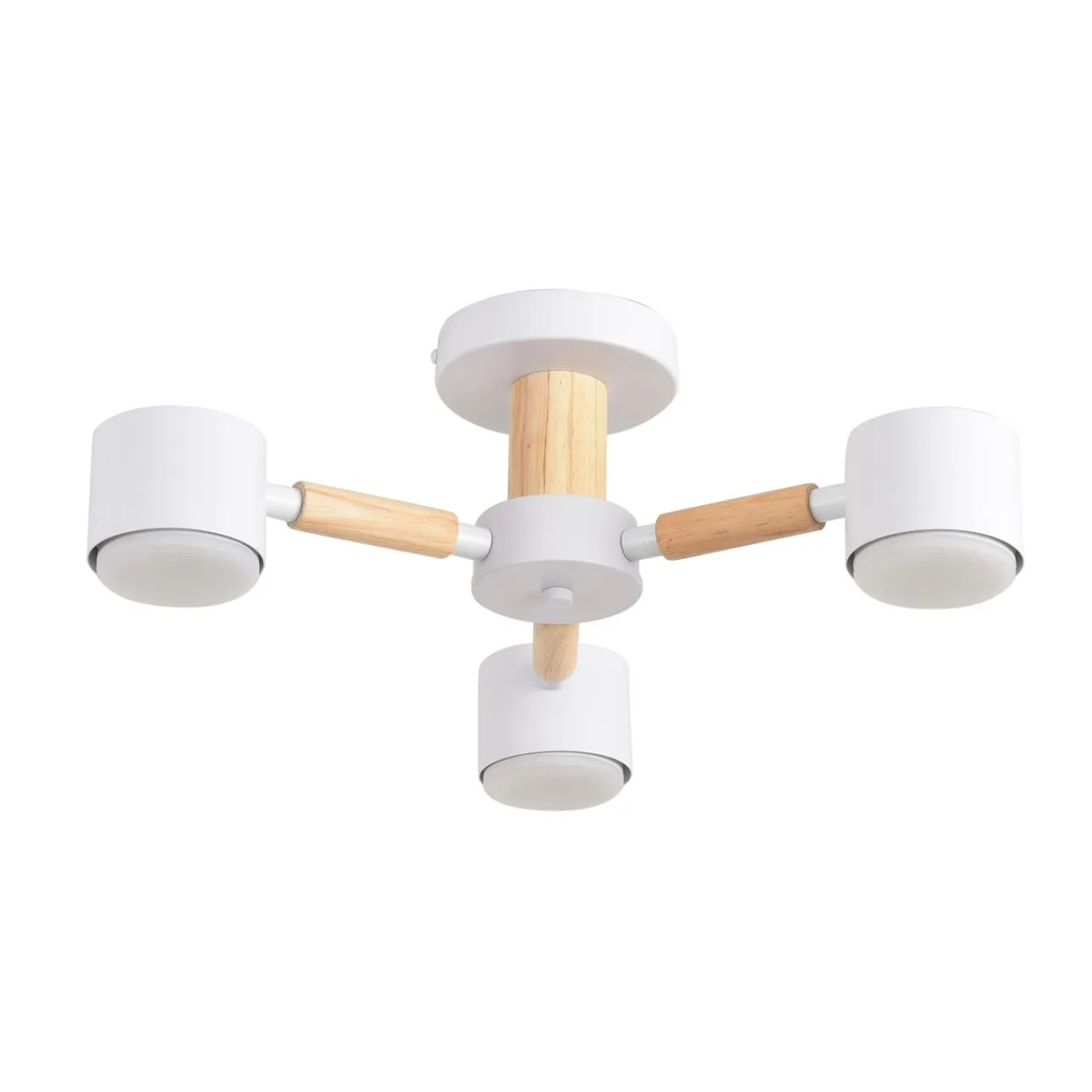 Lumion 8306/3C COMFI LN26 333 белый, металл/дерево Светильник потолочный GX53 LED 3*7W 220V VUDI — главное фото товара