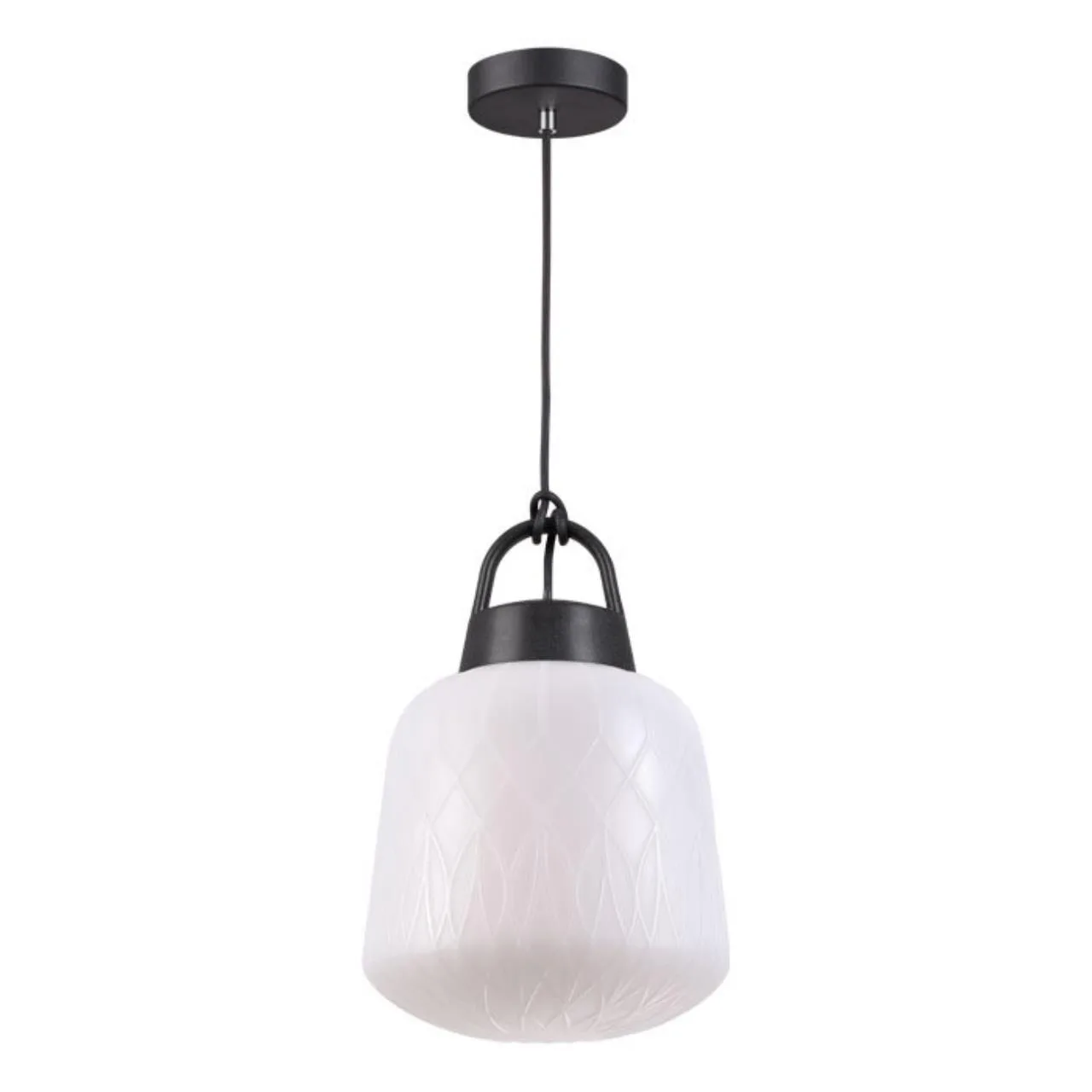 Novotech 370601 STREET NT19 678 белый абажур/черная арматура Ландшафтный подвес IP44 E27 60W 100-240V CONTE — главное фото товара