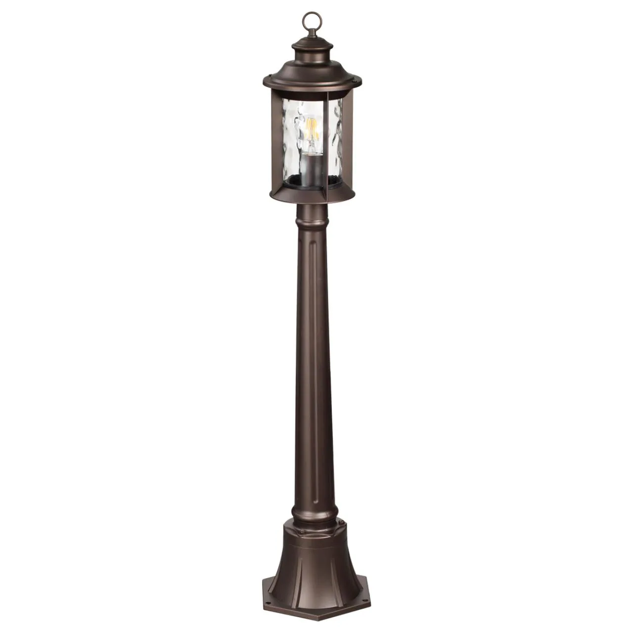 Odeon Light 4961/1F NATURE ODL22 703 темно-коричневый/стекло Ландшафтный светильник 107см E27 1*60W IP44 MAVRET — главное фото товара