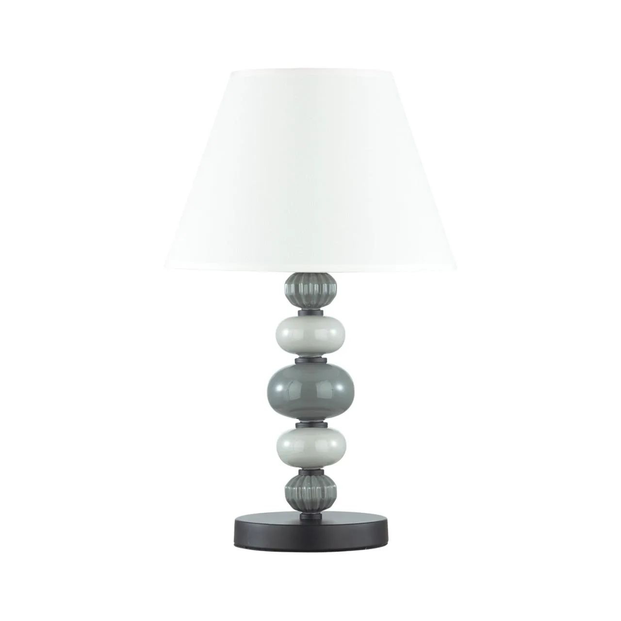 Odeon Light 4896/1T MODERN ODL_EX23 109 черный матов./серый/молочный металл/керамика/ткань Настольная лампа E27 1*60W SOCHI — главное фото товара