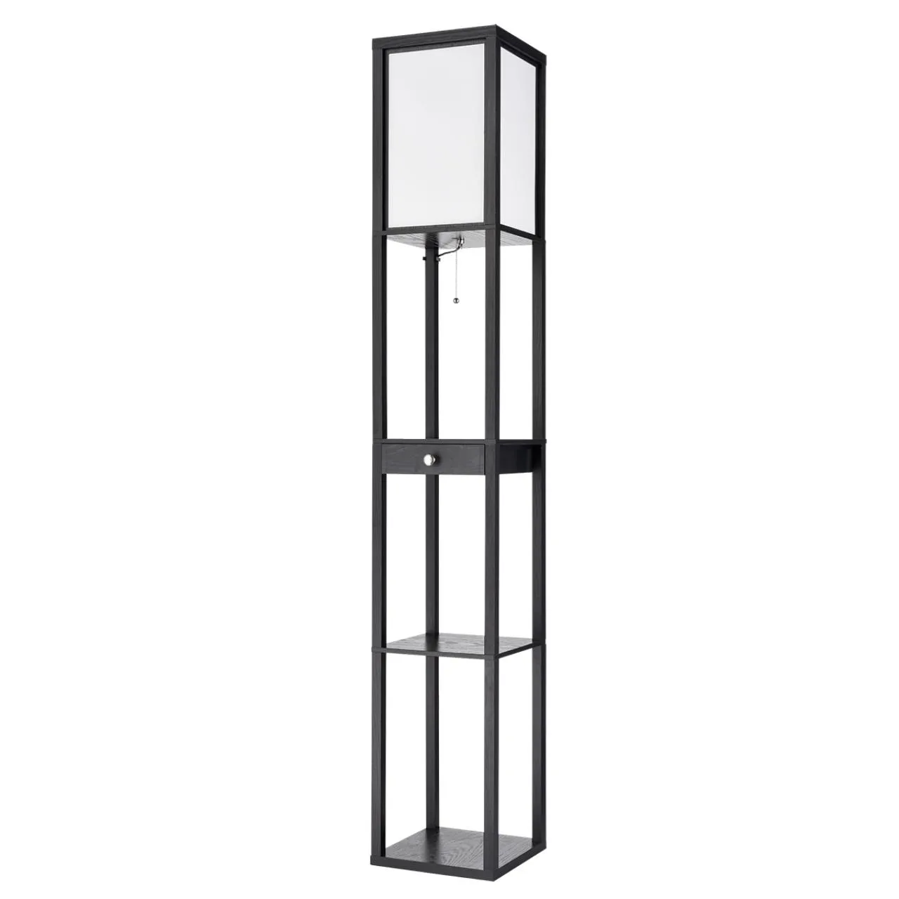 Lumion 8092/1F COMFI LN26 460 черный/белый, дерево/текстиль Торшер Е27 1*60W 220V PRACTIC — главное фото товара