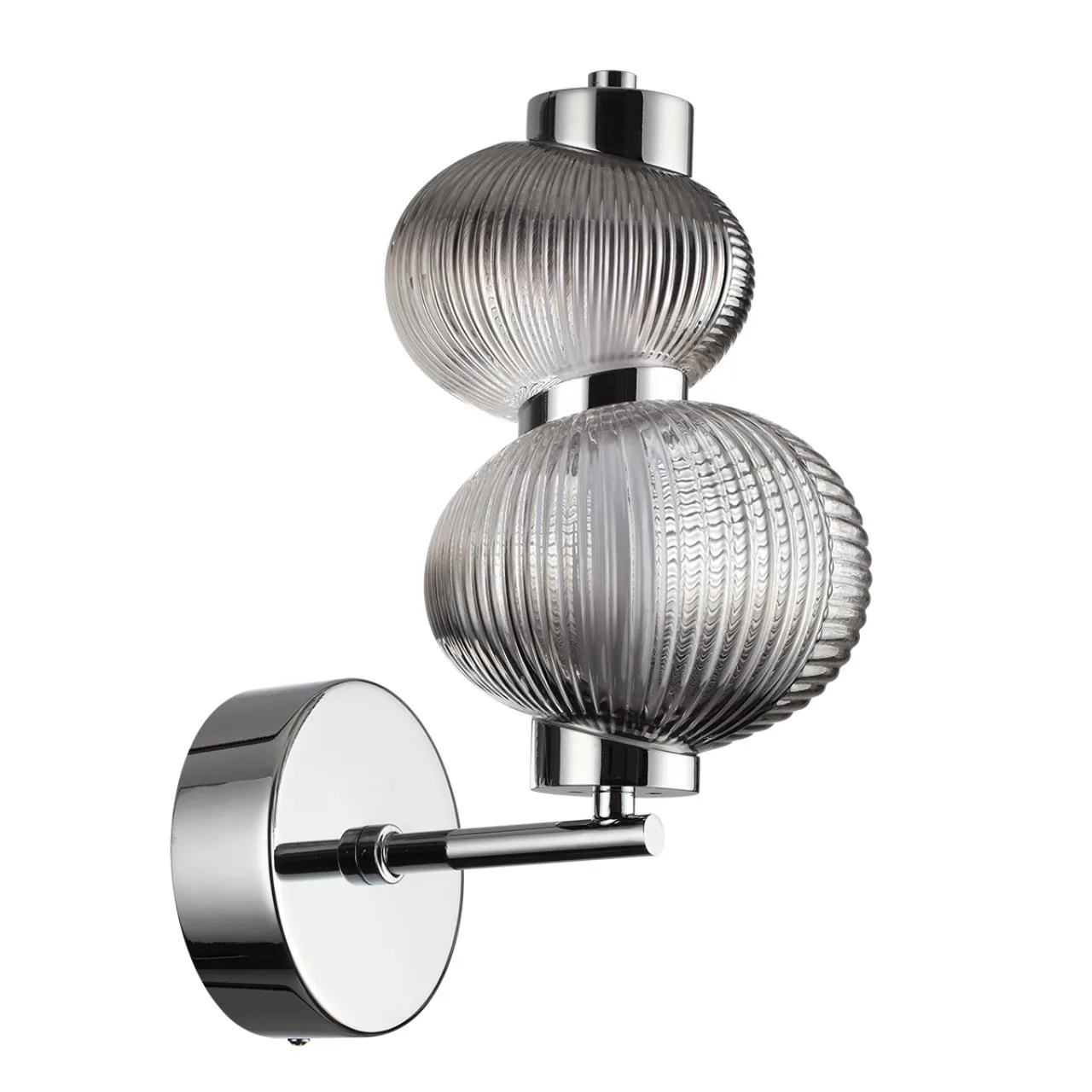 Odeon Light 5096/8WL L-VISION ODL25 361 хром/дымчатый градиент/металл/стекло Настенный светильник LED 8W 4000K 932Лм BRUCO — главное фото товара