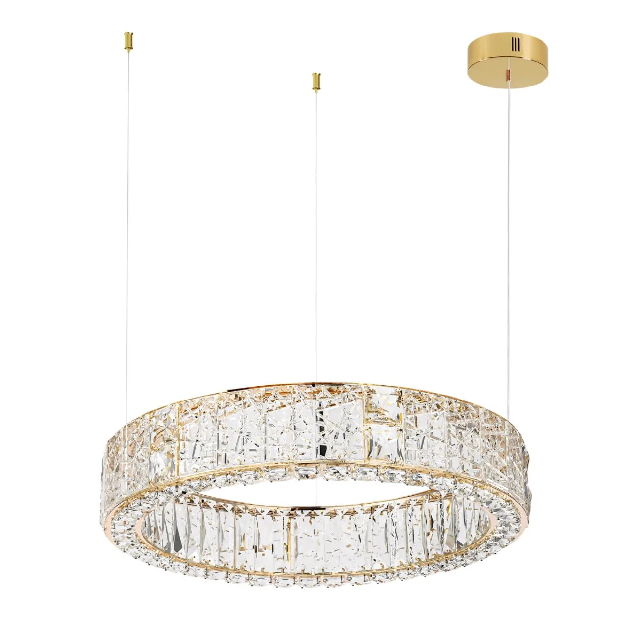 Odeon Light 5071/70L HALL ODL24 595 золото/прозрачный/металл/хрусталь/стекло Люстра LED 52W 3700K VERSION — главное фото товара